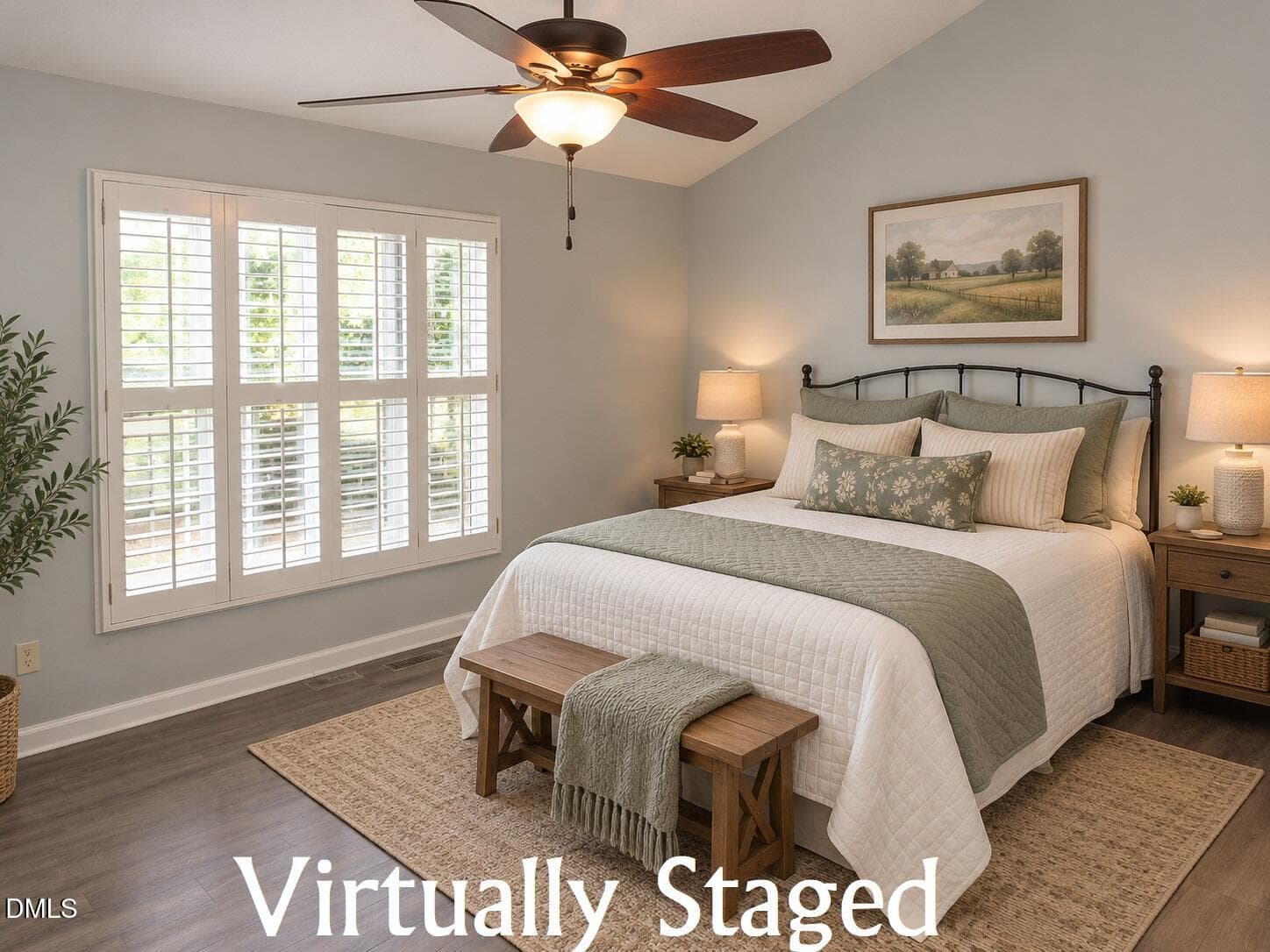 Virtually staged - primary bedroom - 2723 Clifton Avenue, Creedmoor, NC 27522
