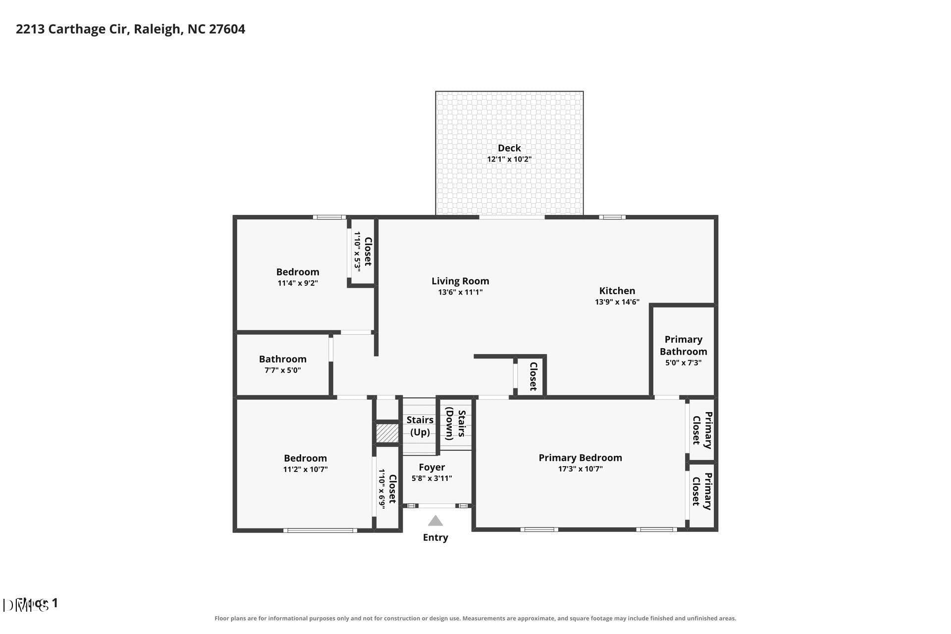 003 - Floor Plan - 2213 Carthage Circle, Raleigh, NC 27604, Raleigh