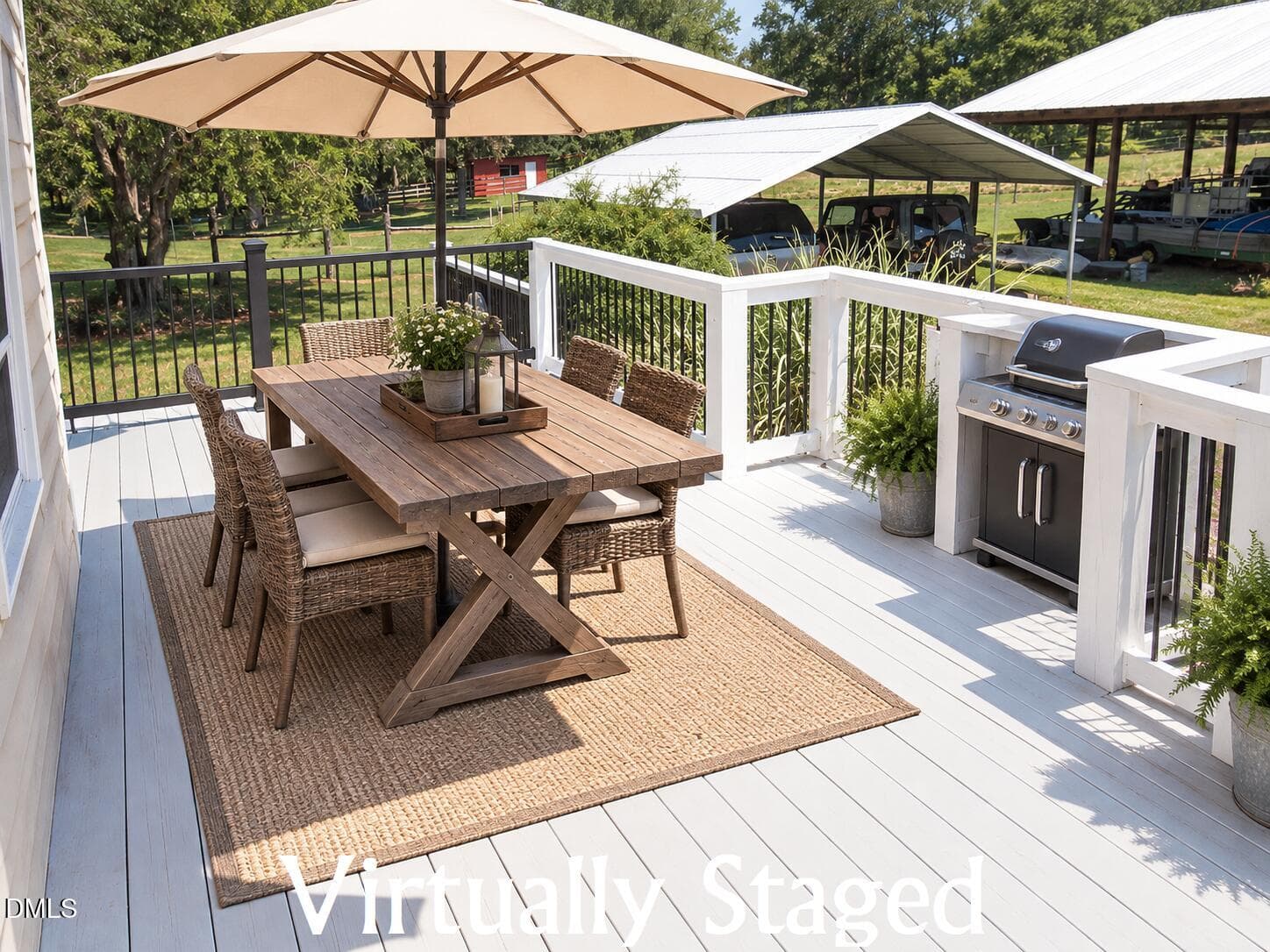 Virtually staged - deck - 1290 Spring Valley Road, Henderson, NC 27537