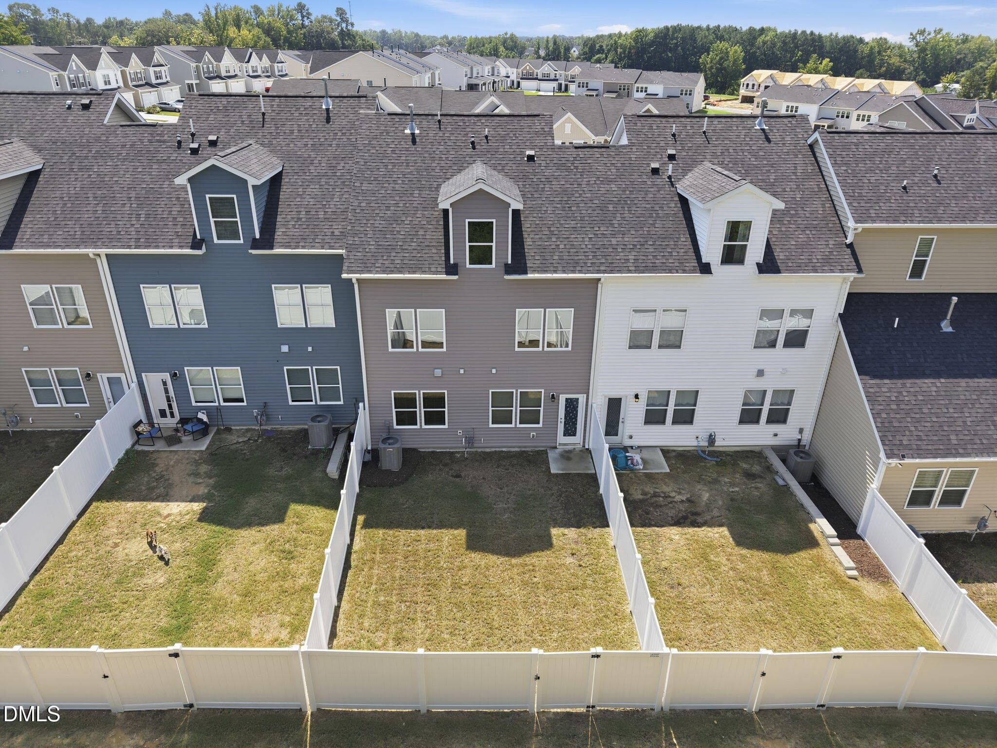 Aerial View-Fenced Back Yard - 234 Shingle Oak Road, Wake Forest, NC 27587, Wake Forest