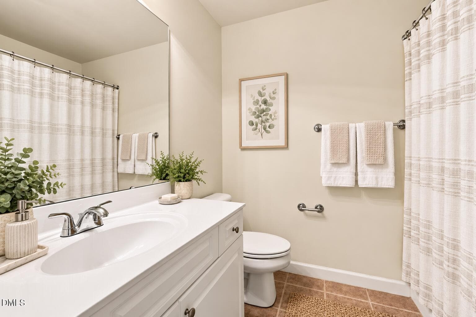 virtually staged bath - 229 Rose Walk Lane, Carrboro, NC 27510