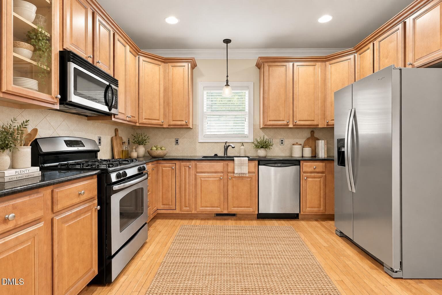 Kitchen virtually staged - 229 Rose Walk Lane, Carrboro, NC 27510