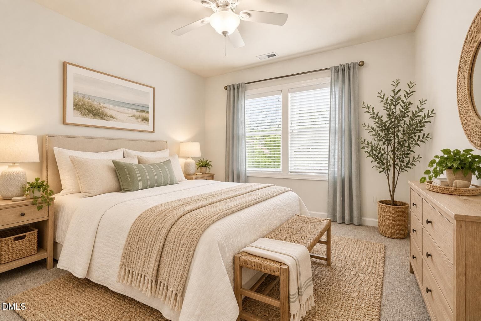 bedroom 1 virtually staged - 229 Rose Walk Lane, Carrboro, NC 27510