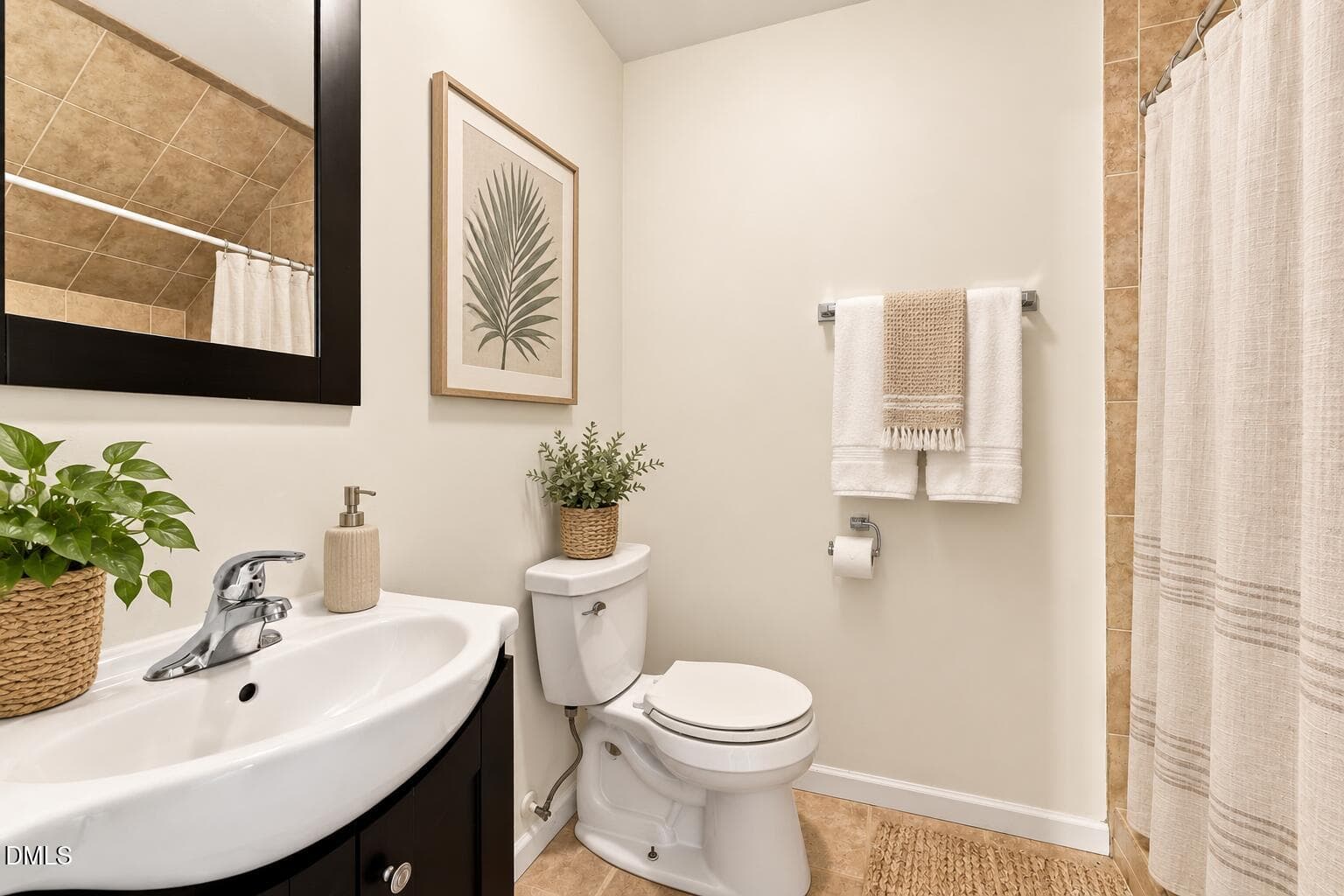 third floor bath virtually staged - 229 Rose Walk Lane, Carrboro, NC 27510