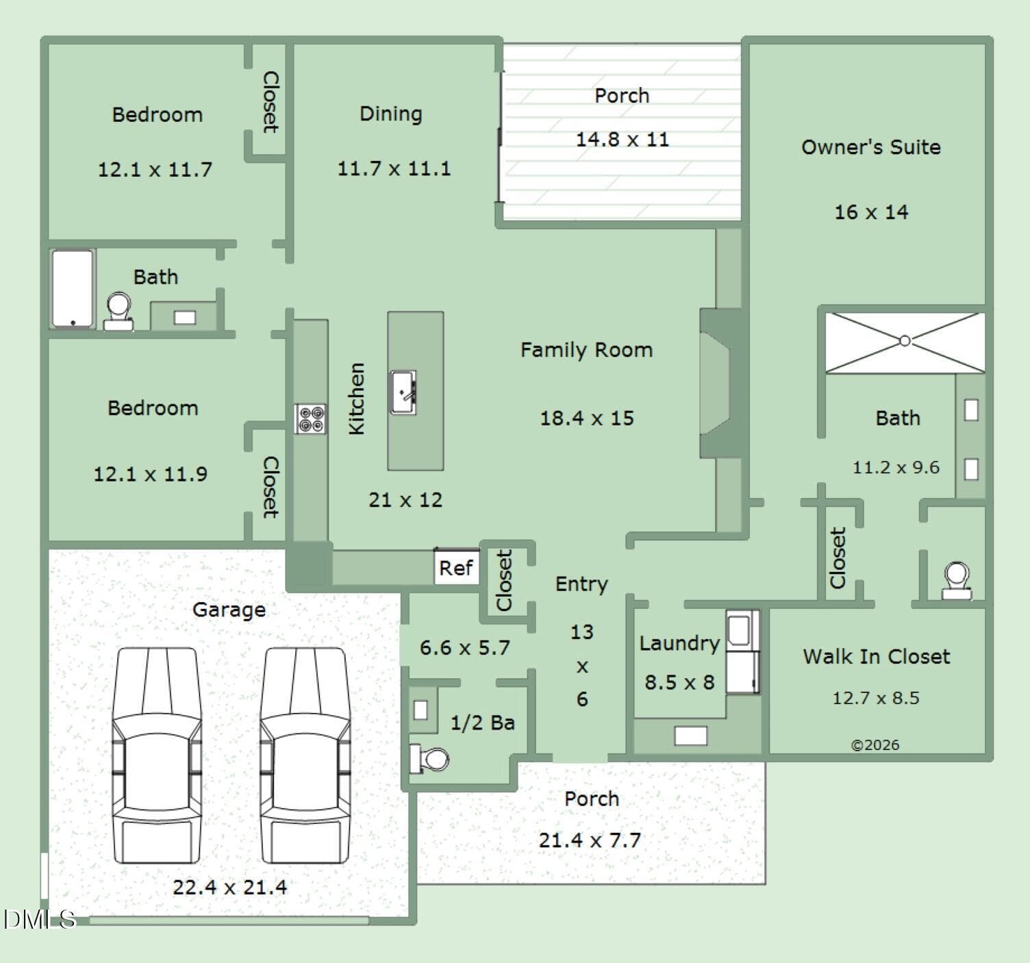 Floorplan-23 Sanders Grove (Custom) - 12837 Cricket Cove, Zebulon, NC 27597, Zebulon