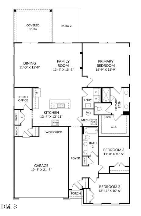 FV 86 Floorplan - 105 King Tucks Way, Four Oaks, NC 27524, Four Oaks