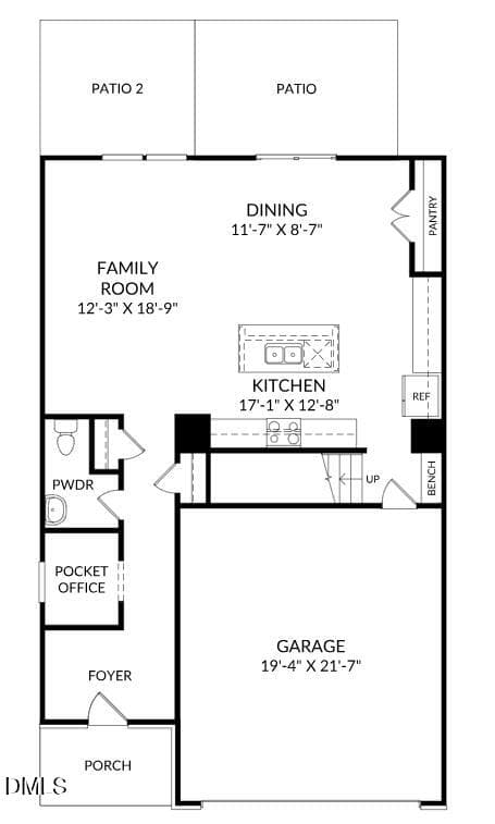 FV 89 Main level Floorplan - 73 King Tucks Way, Four Oaks, NC 27524, Four Oaks