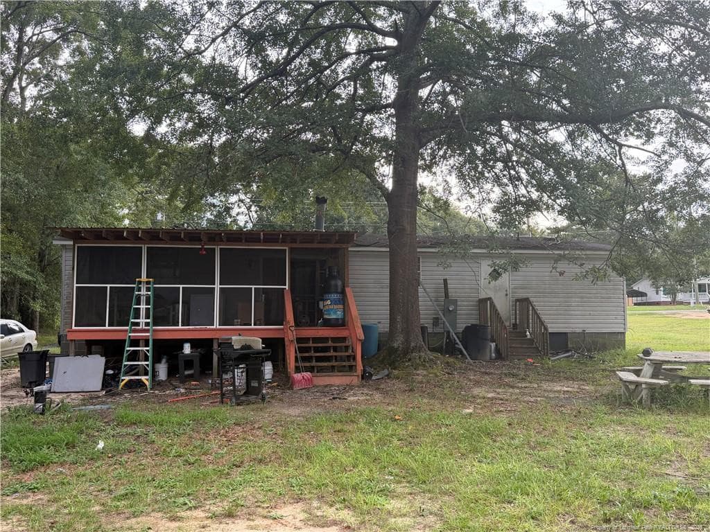 back view of screened porch - 15041 Smith Road, Gibson, NC 28343