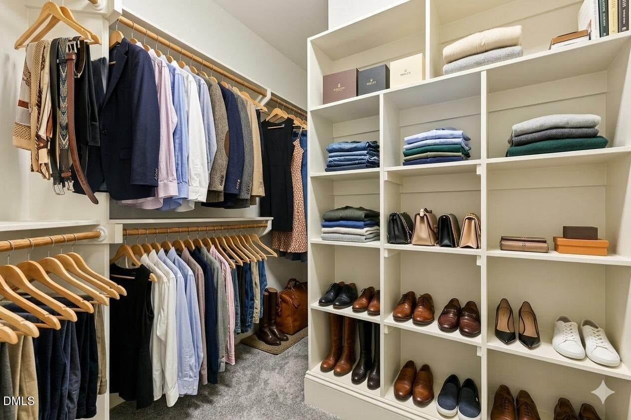 2703 Cameron Pond staged closet - 2703 Cameron Pond Drive, Cary, NC 27519