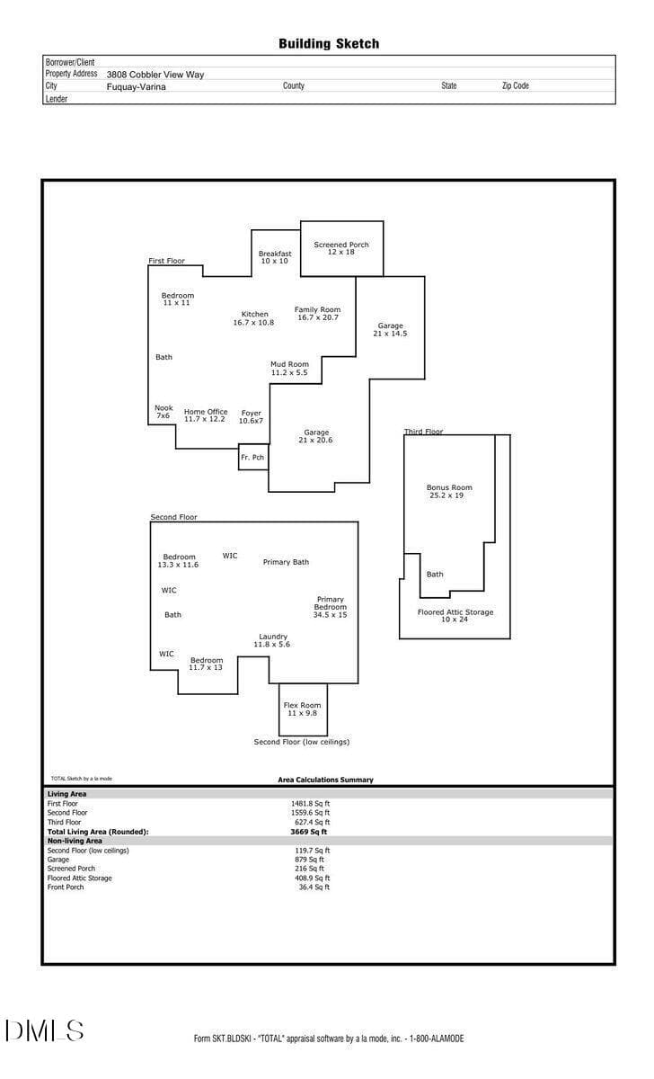 Floor Plan - 3808 Cobbler View Way, Fuquay Varina, NC 27526