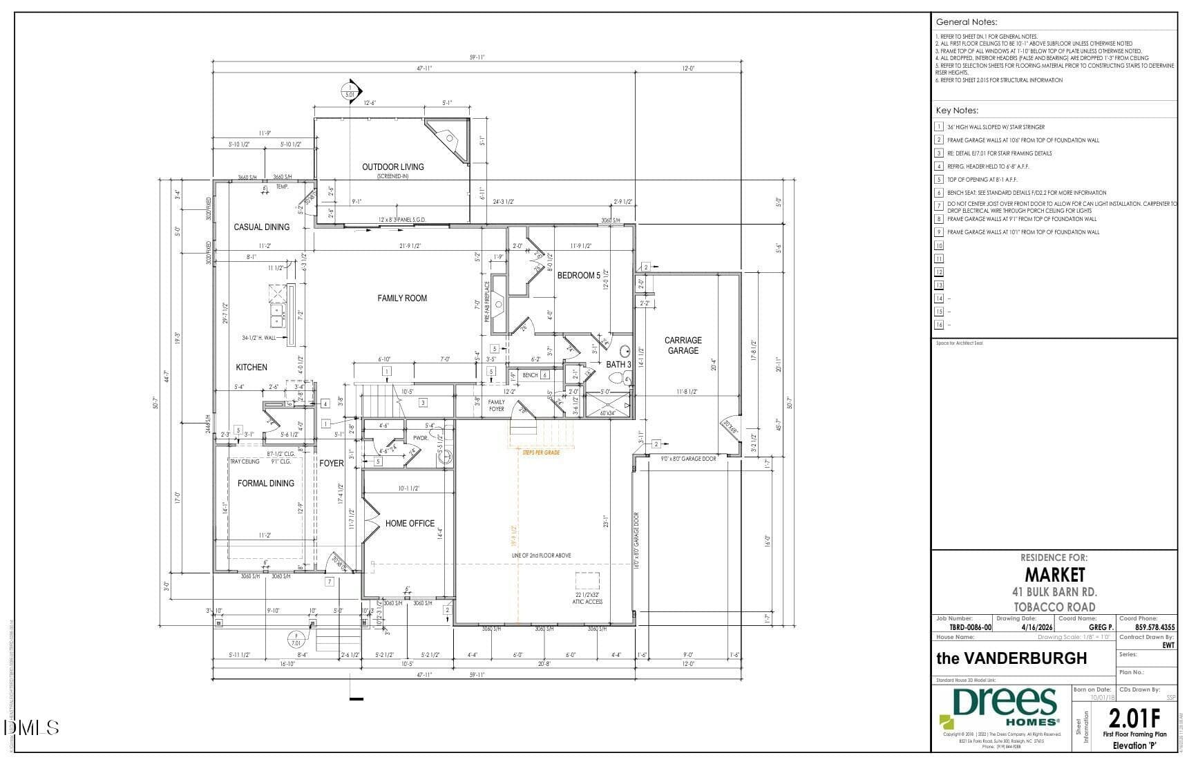 TBRD-0086-FLOOR PLANS-MAIN FLOOR - 41 Bulk Barn Road, Angier, NC 27501, Angier