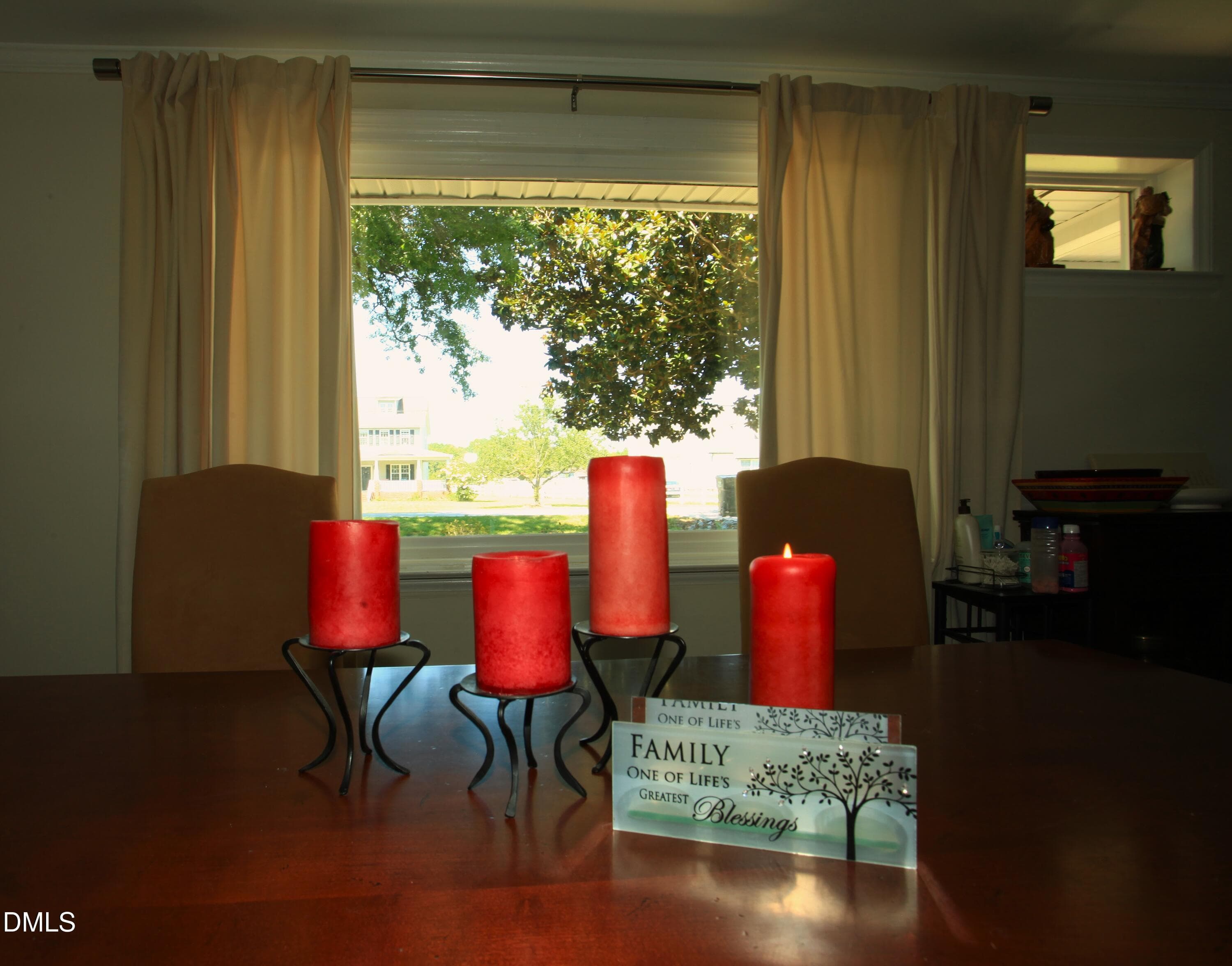 Dining Room table and picture window - 2351 Mount Pleasant Road, Willow Springs, NC 27592, Willow Springs