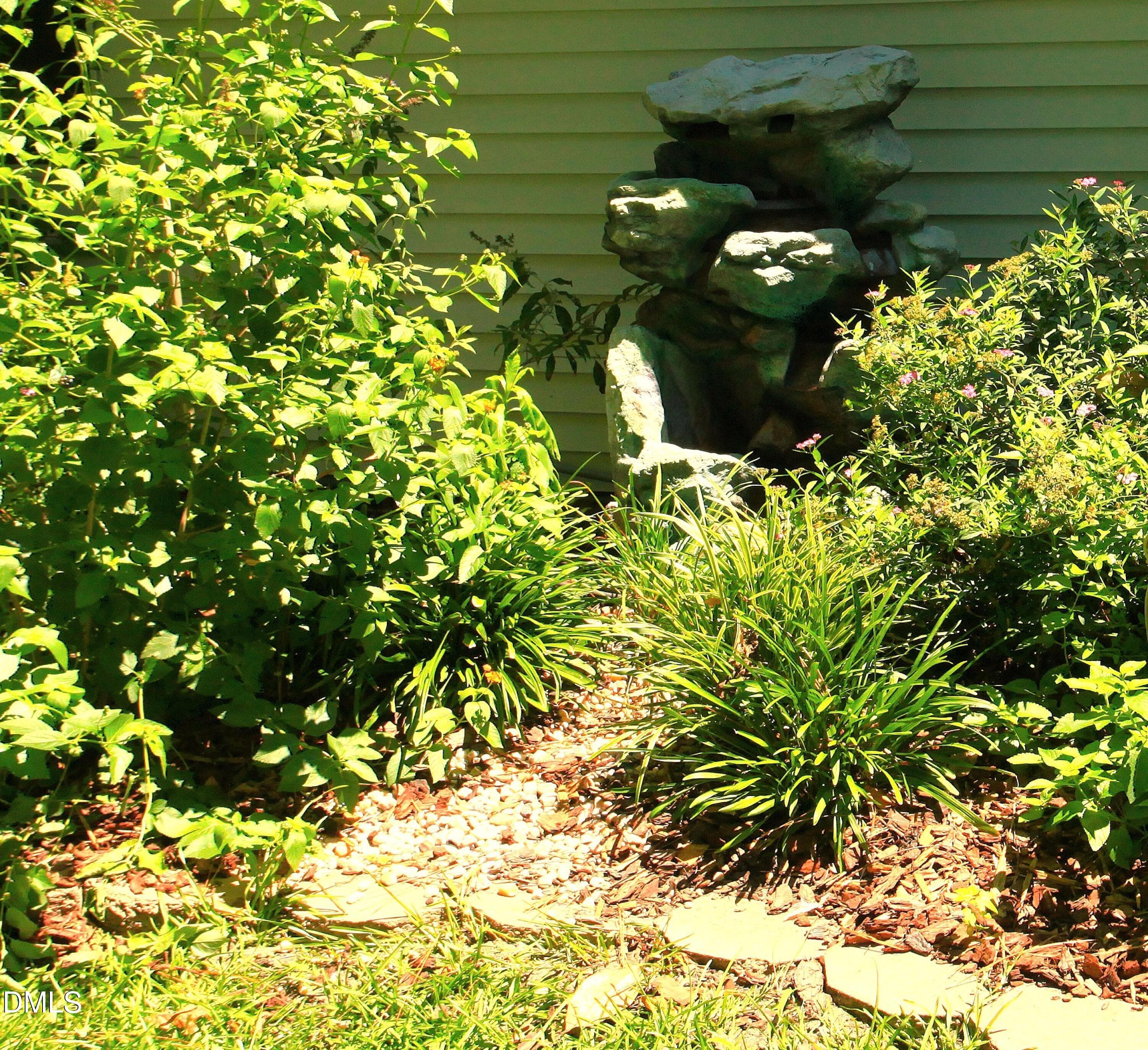 Butterfly garden fountain - 2351 Mount Pleasant Road, Willow Springs, NC 27592, Willow Springs