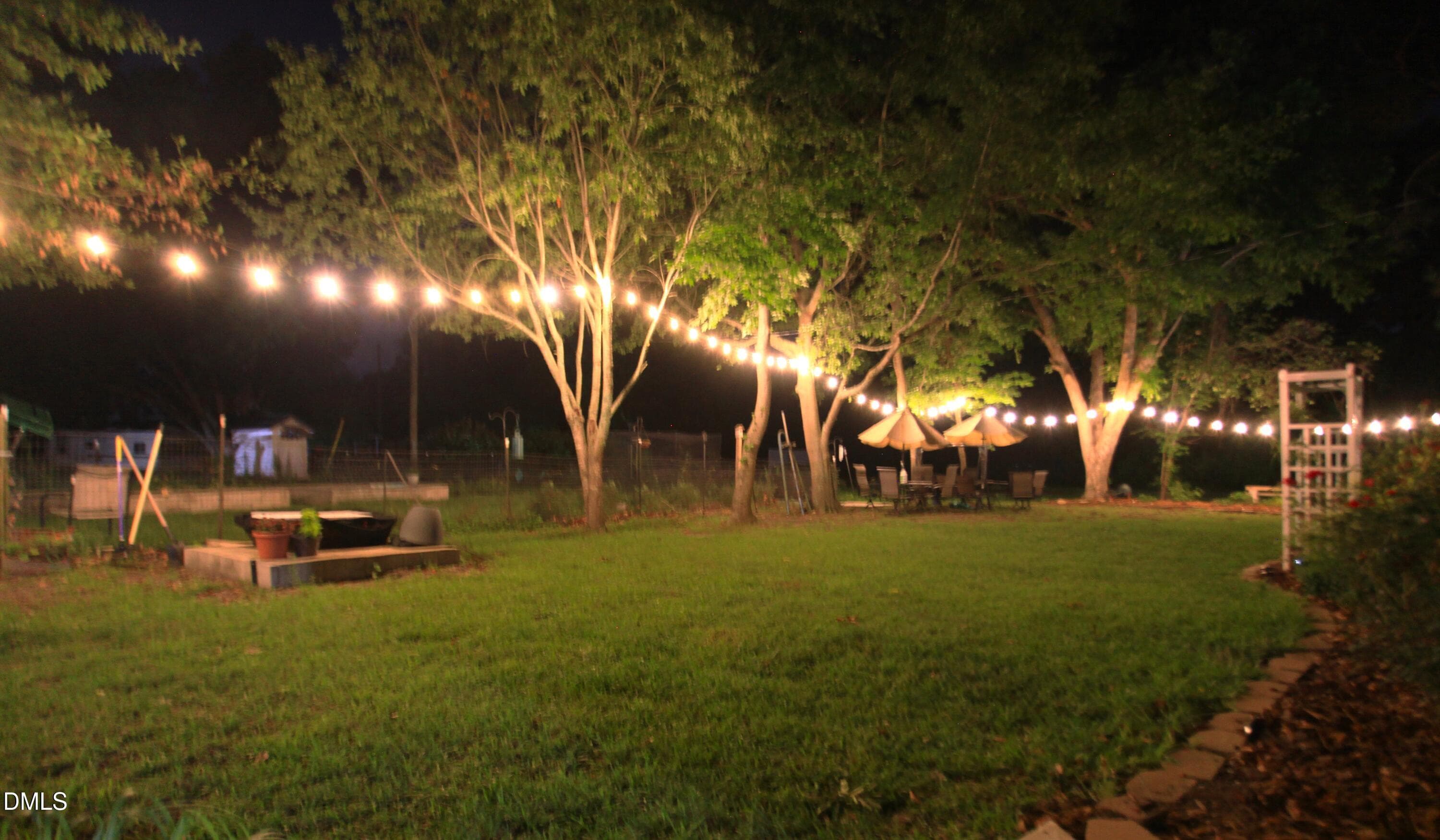 Full back yard lighting - 2351 Mount Pleasant Road, Willow Springs, NC 27592, Willow Springs