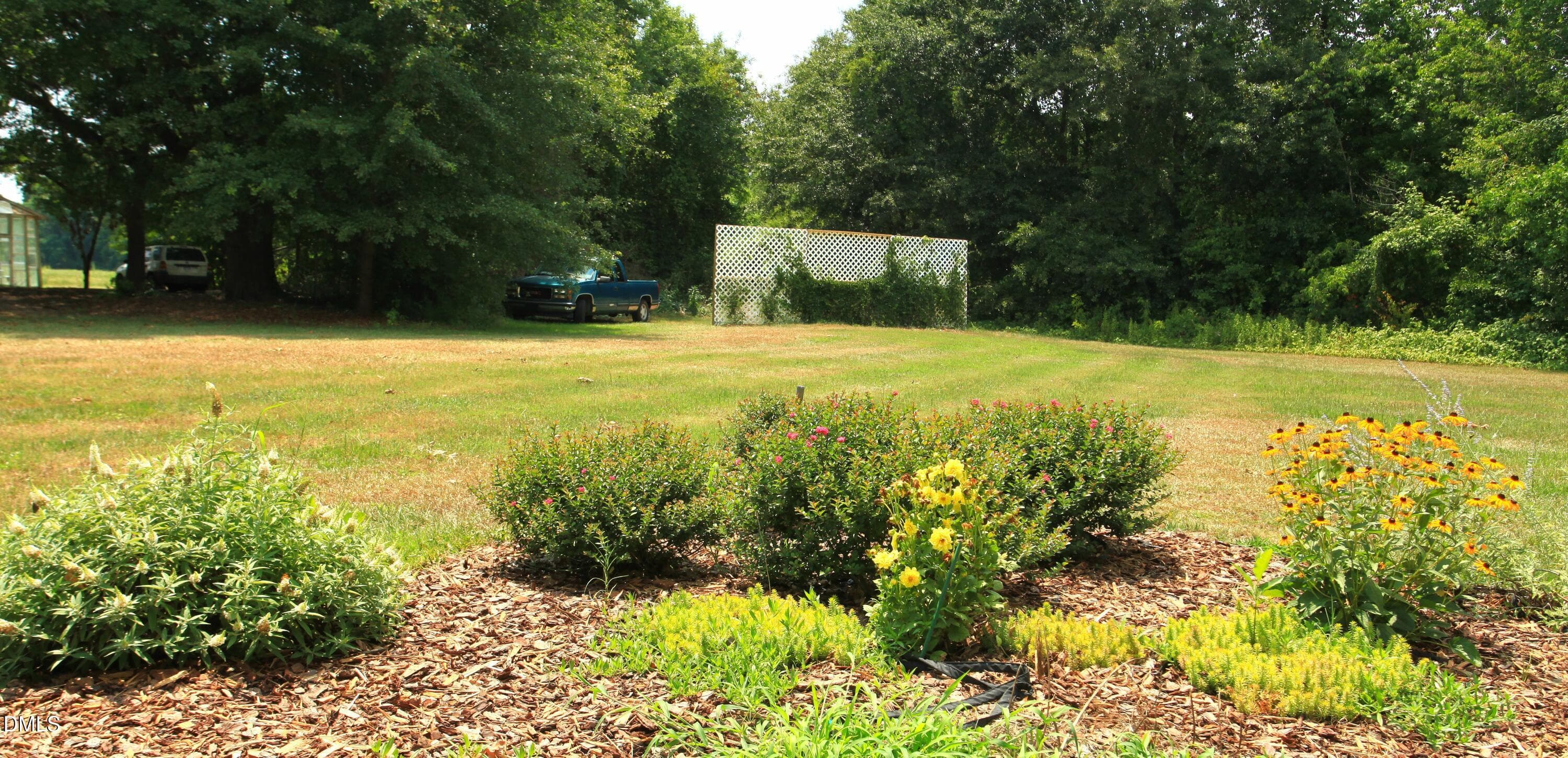 Mid field wildlife garden with tangerine - 2351 Mount Pleasant Road, Willow Springs, NC 27592, Willow Springs