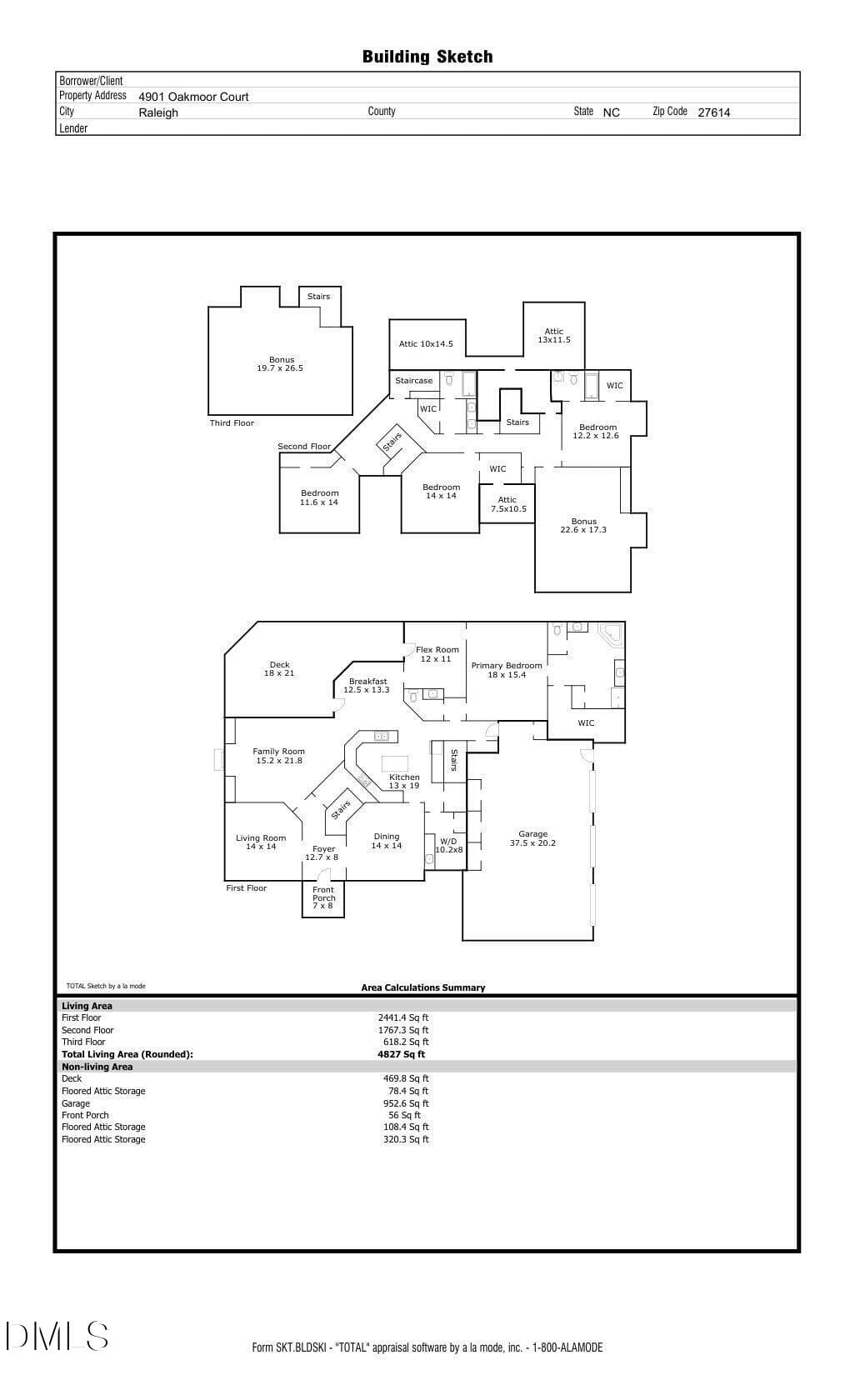 Floor Plan - 4901 Oakmoor Court, Raleigh, NC 27614