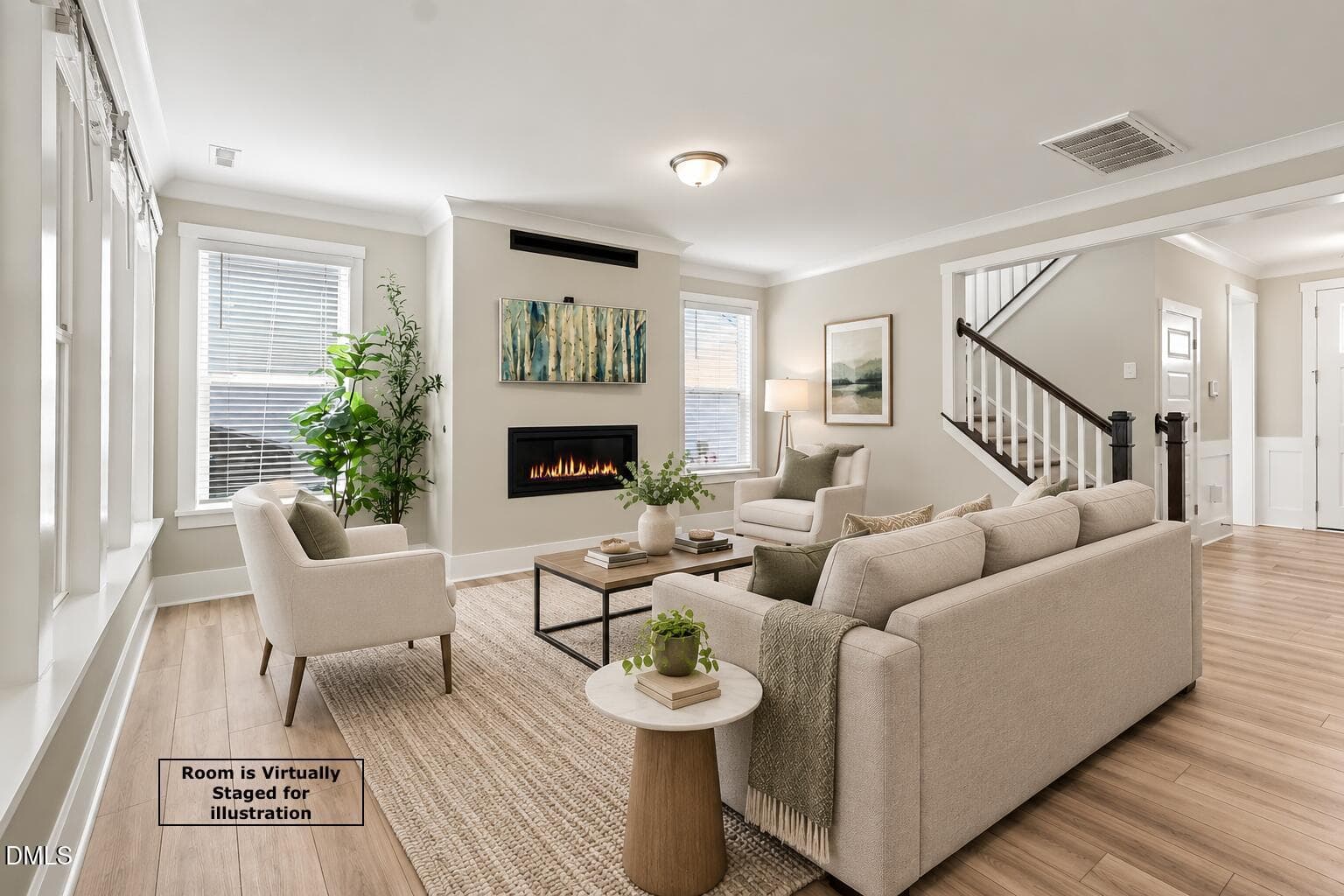 VirtuallyStagedLIvingRoom.jpg - 2719 Corydalis Way, Apex, NC 27502, Apex