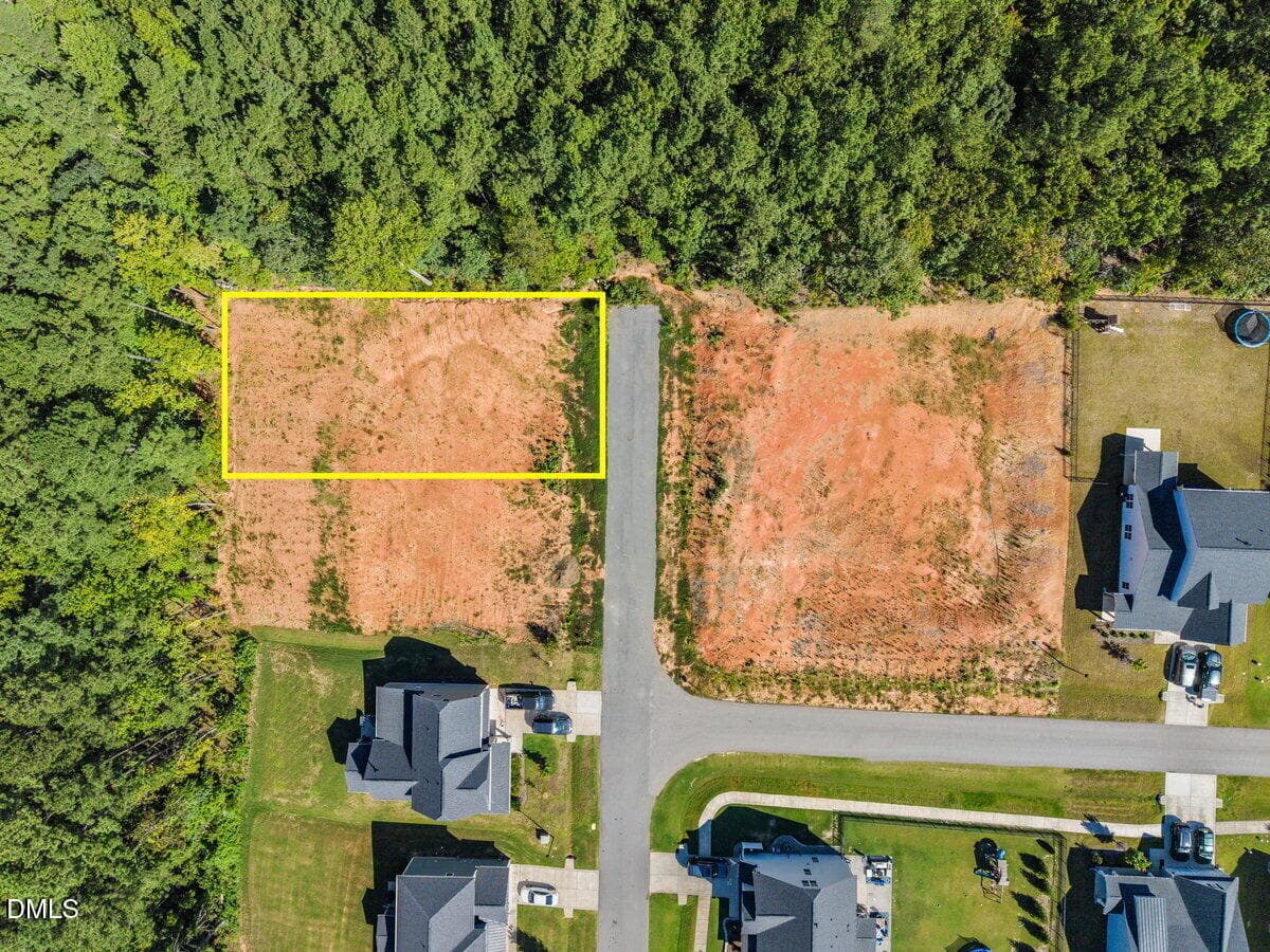 415 lot line above - 415 Olde Liberty Drive, Youngsville, NC 27596, Youngsville
