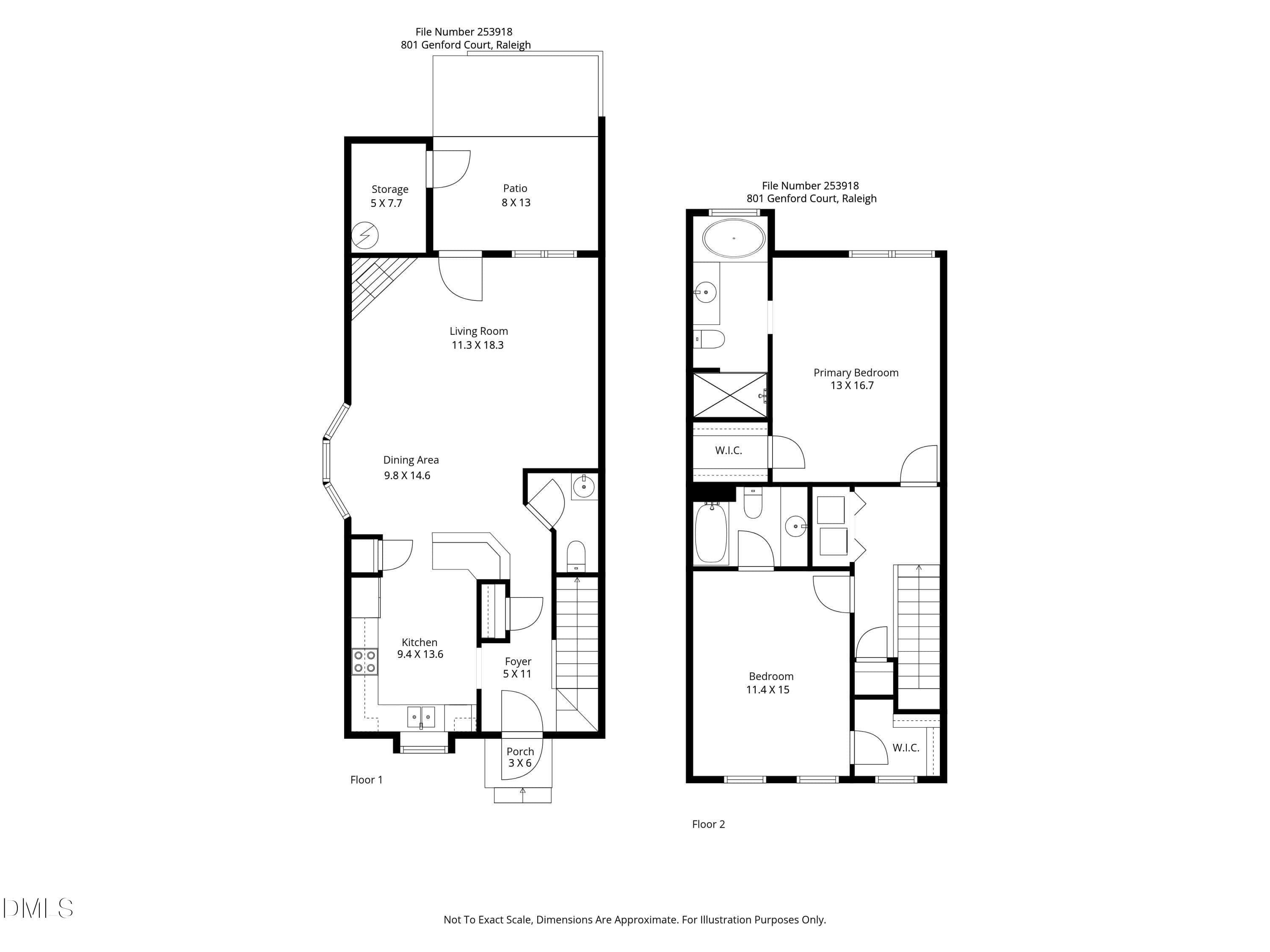 253918 floorplan - 801 Genford Court, Raleigh, NC 27609, Raleigh