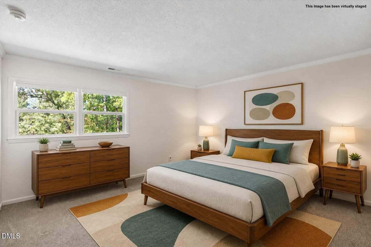staged primary bed - 9 Lark Circle, Chapel Hill, NC 27517
