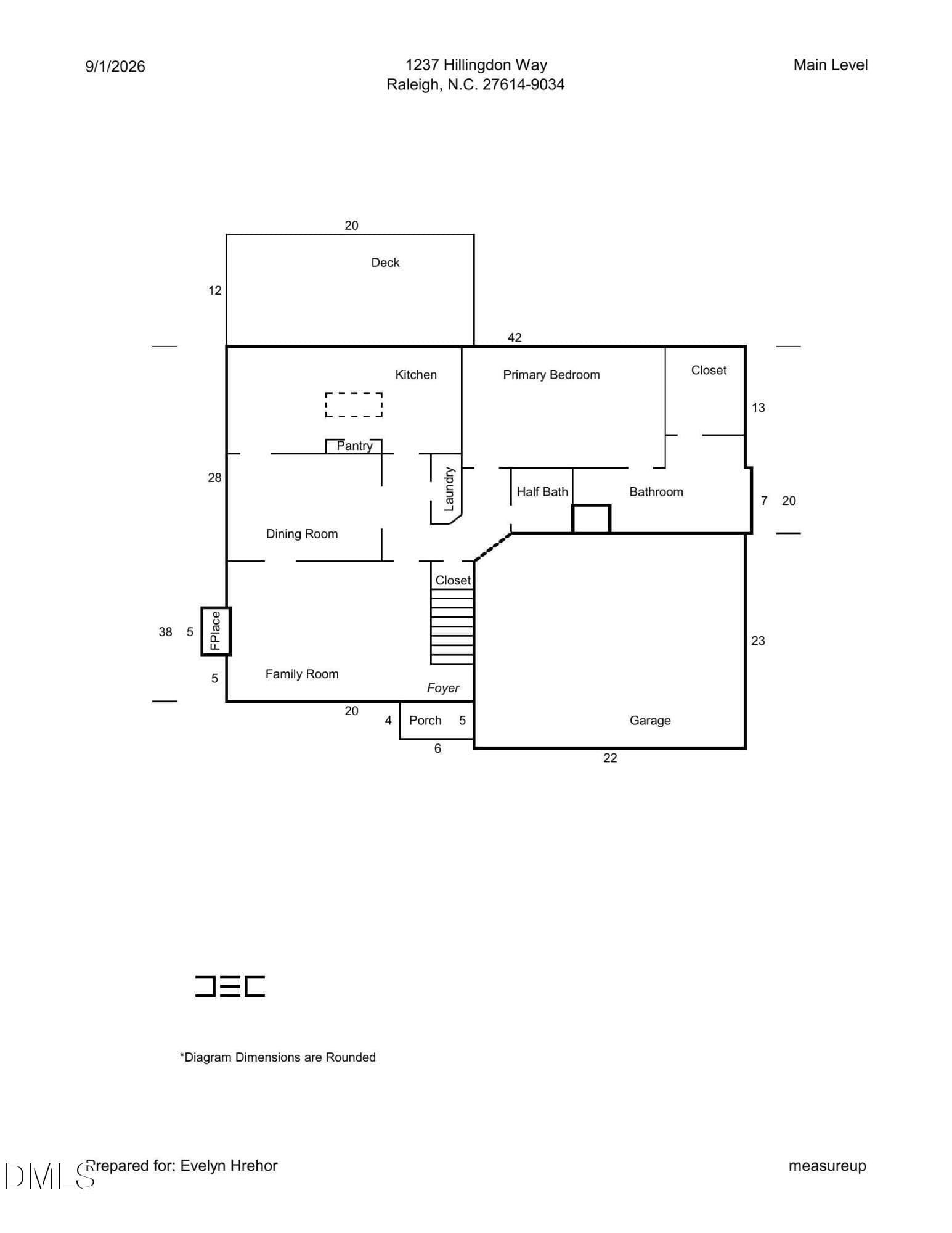 Floor_Plan_Page_1 - 1237 Hillingdon Way, Raleigh, NC 27614, Raleigh