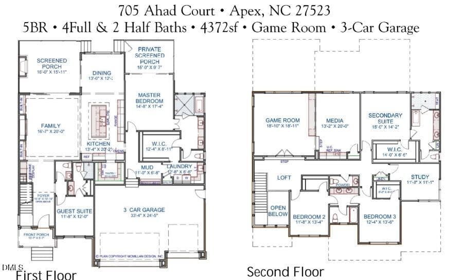 Lot 2 E@WO Floor Plan - 705 Ahad Court, Apex, NC 27523