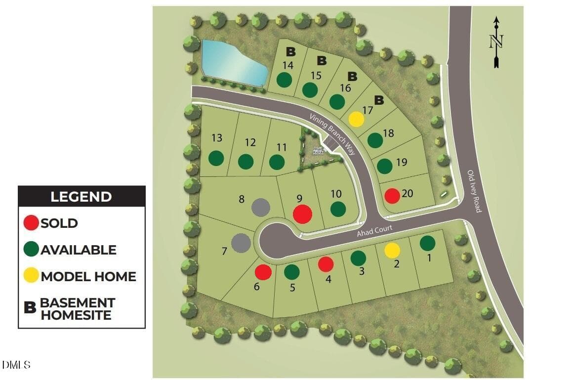 Lot Status Map - 705 Ahad Court, Apex, NC 27523, Apex