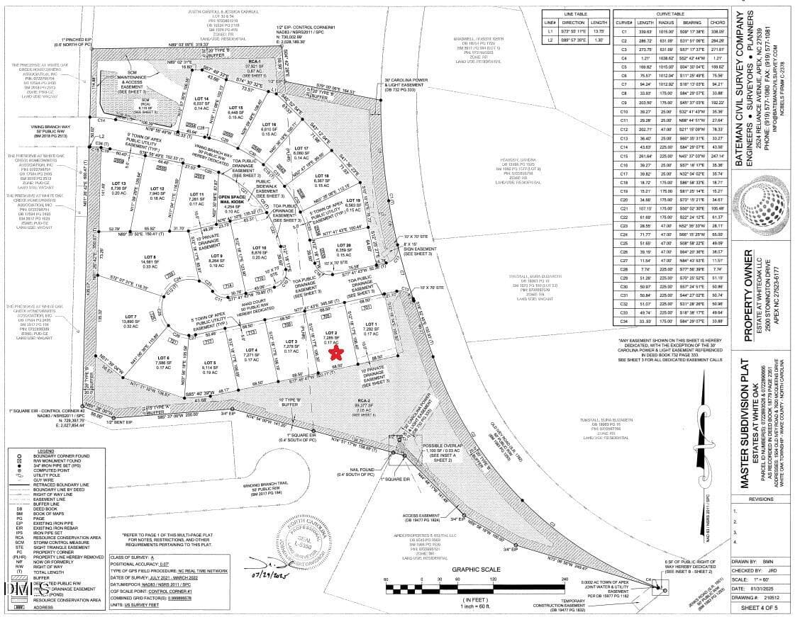 Plat Map - 705 Ahad Court, Apex, NC 27523, Apex