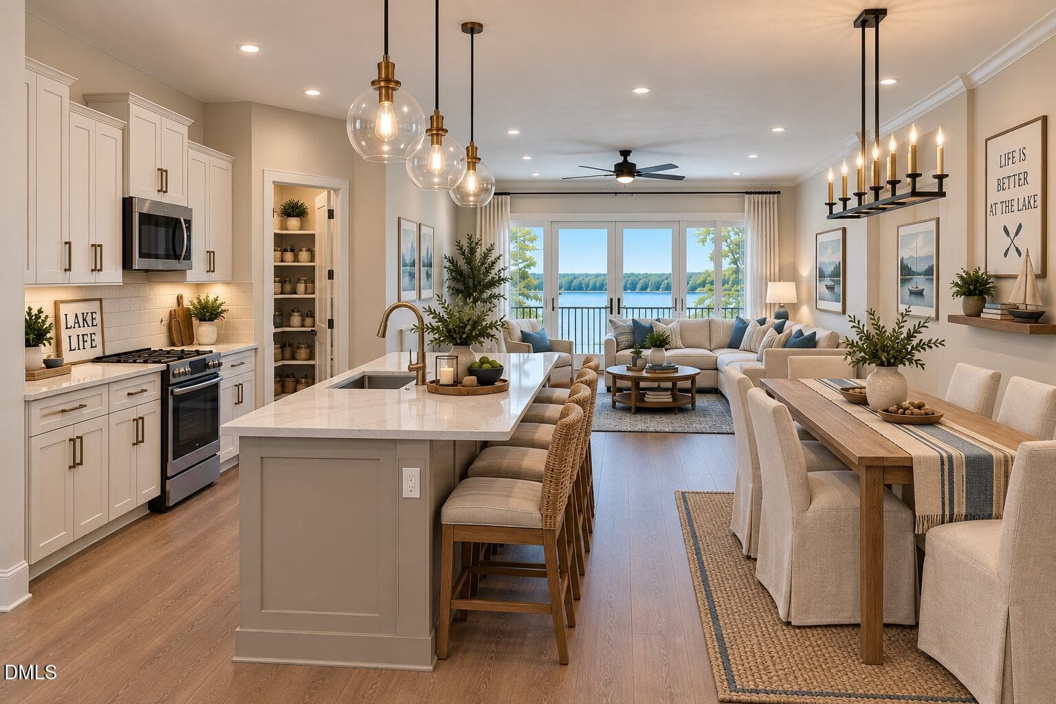 Winston Main Level Rendering Lake - 104 Rowboat Way, Littleton, NC 27850, Littleton