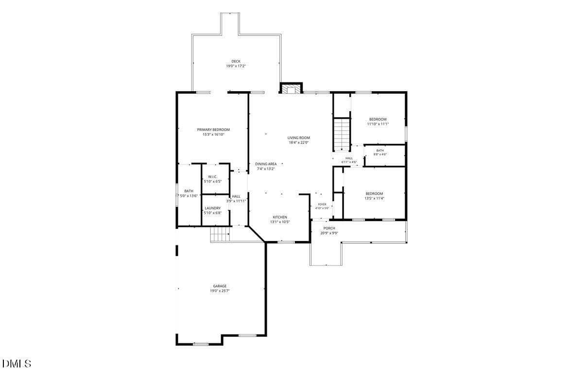Main floorplan cropped - 3456 Sanders Road, Willow Springs, NC 27592, Willow Springs