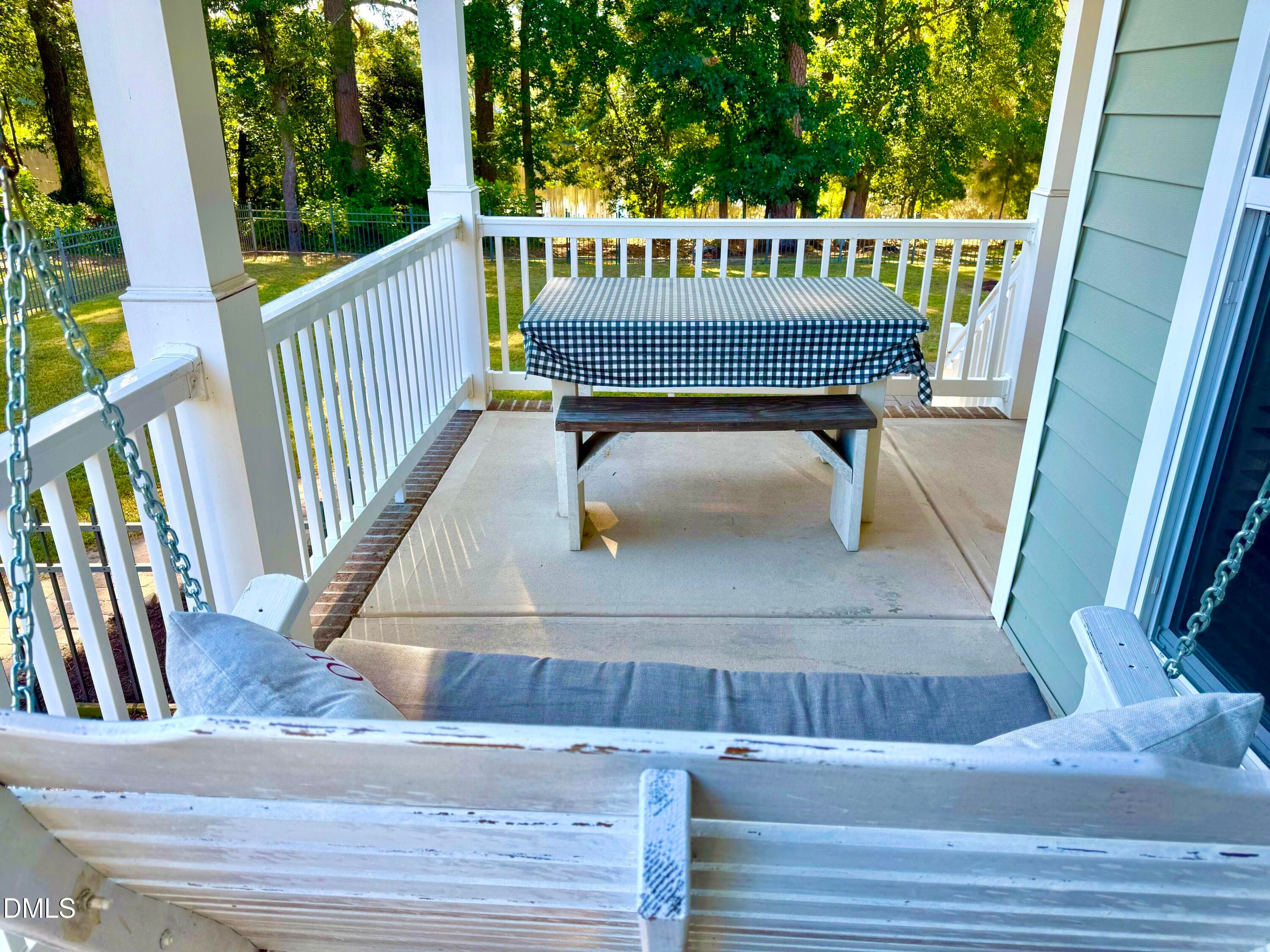 porch swing and picnic table - 136 Kenneth Lane, Willow Springs, NC 27592, Willow Springs