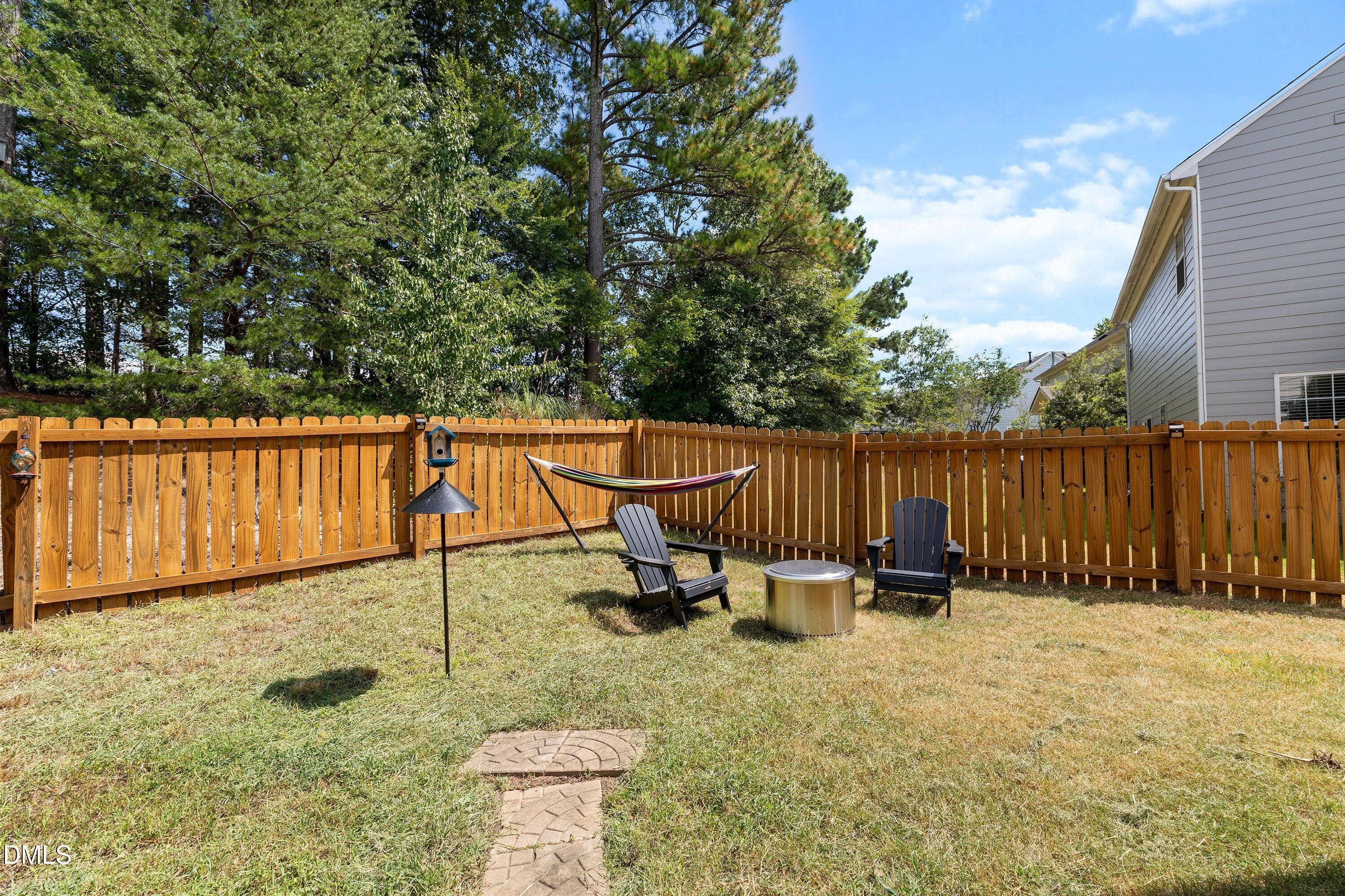 Fenced rear yard - 107 Stoney Drive, Durham, NC 27703, Durham