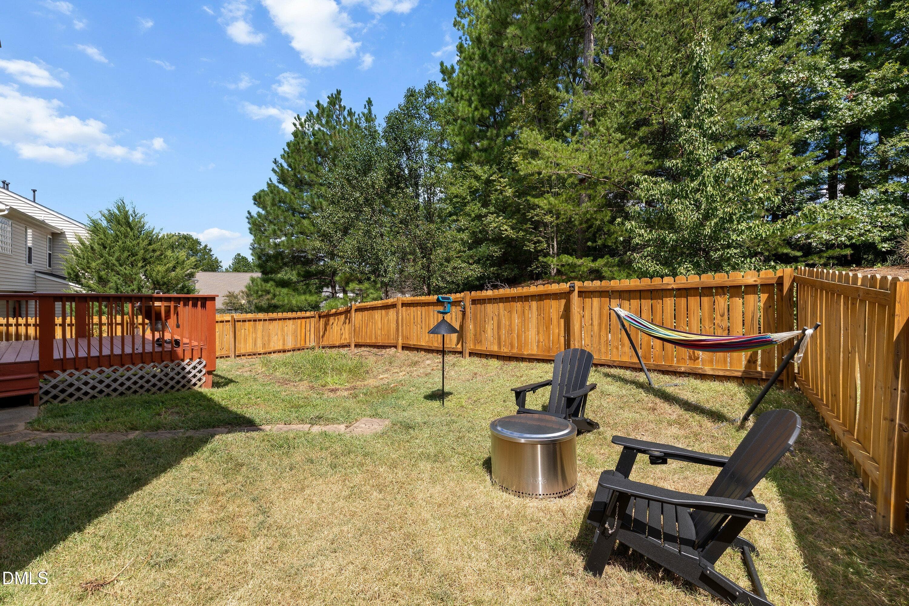 spacious rear fenced yard - 107 Stoney Drive, Durham, NC 27703, Durham