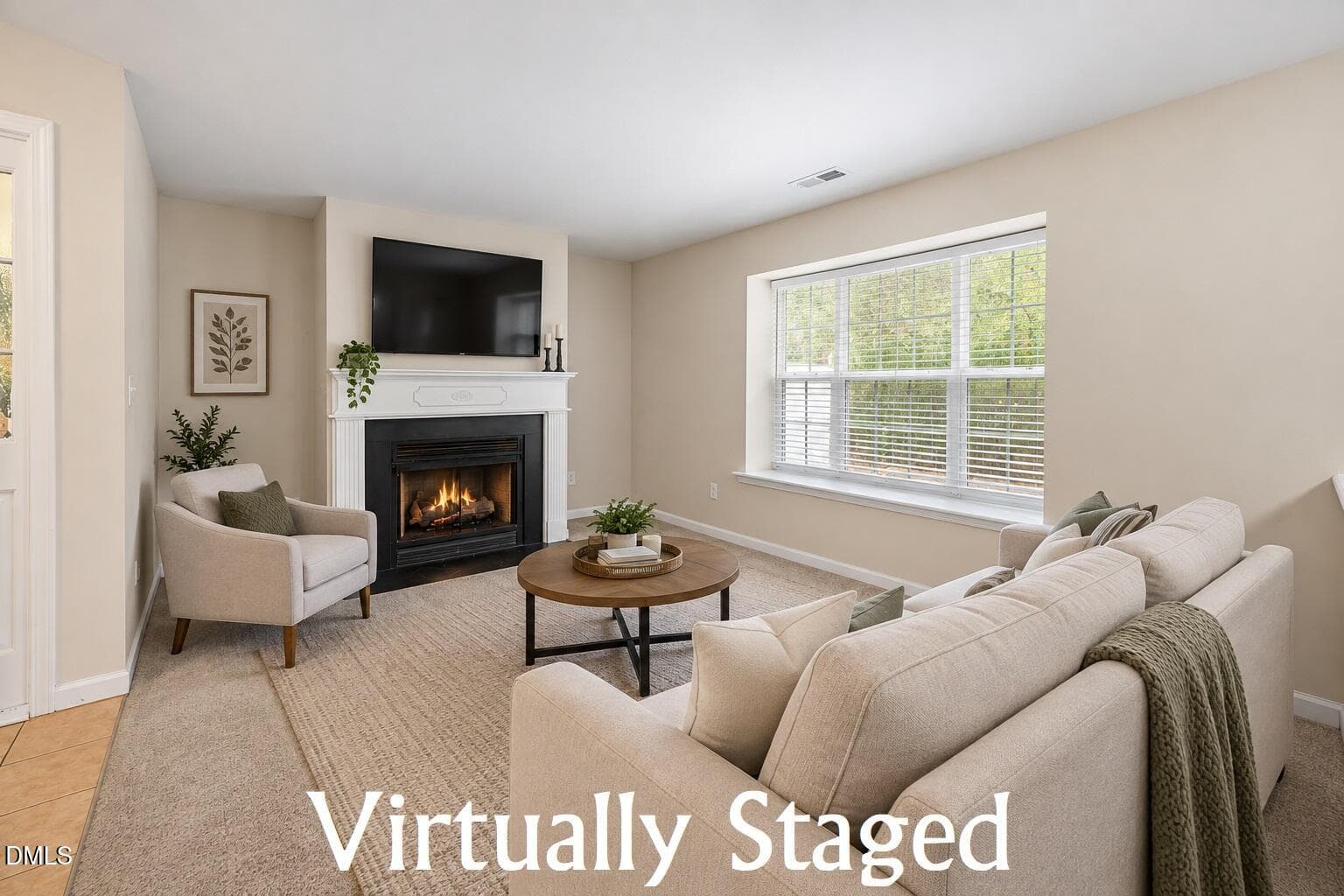 Family room - virtually staged - 1327 Legacy Greene Avenue, Wake Forest, NC 27587, Wake Forest