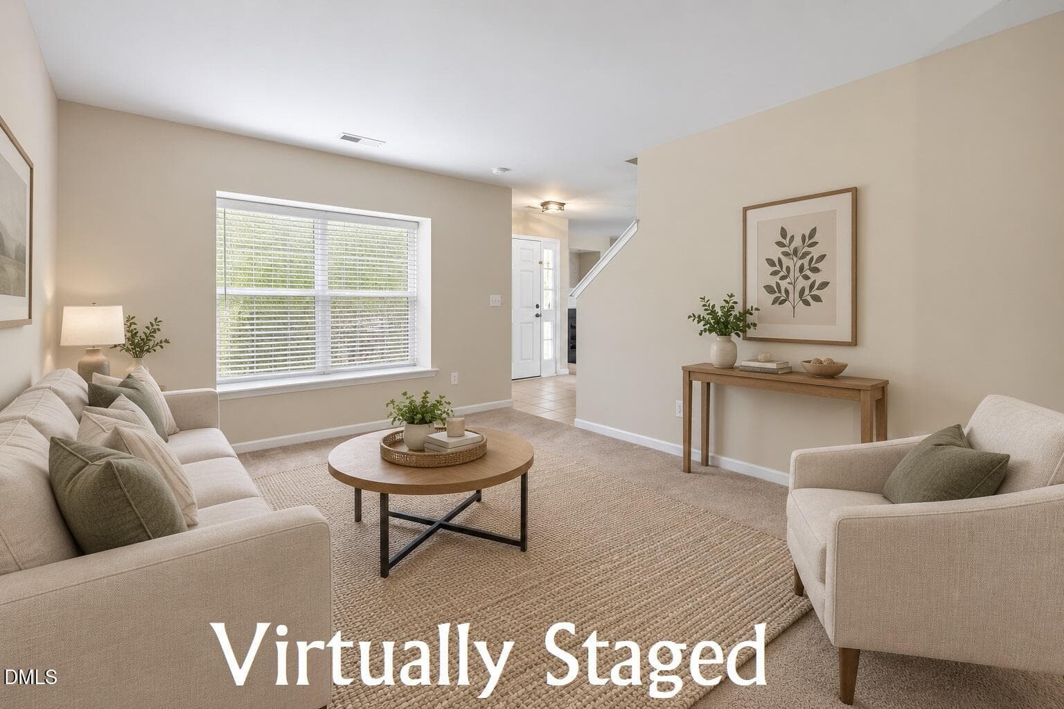 Living room - virtually staged - 1327 Legacy Greene Avenue, Wake Forest, NC 27587, Wake Forest
