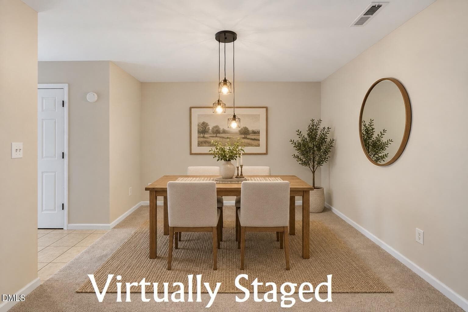 Dining room - virtually staged - 1327 Legacy Greene Avenue, Wake Forest, NC 27587, Wake Forest