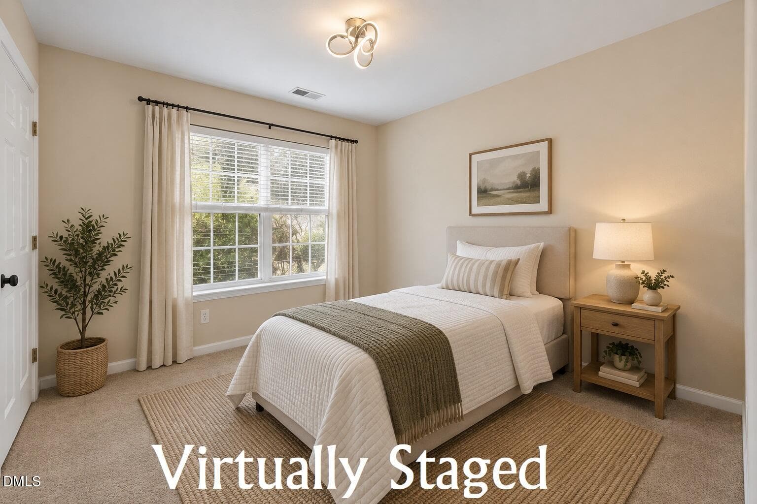 Guest bedroom #2 - virtually staged - 1327 Legacy Greene Avenue, Wake Forest, NC 27587, Wake Forest