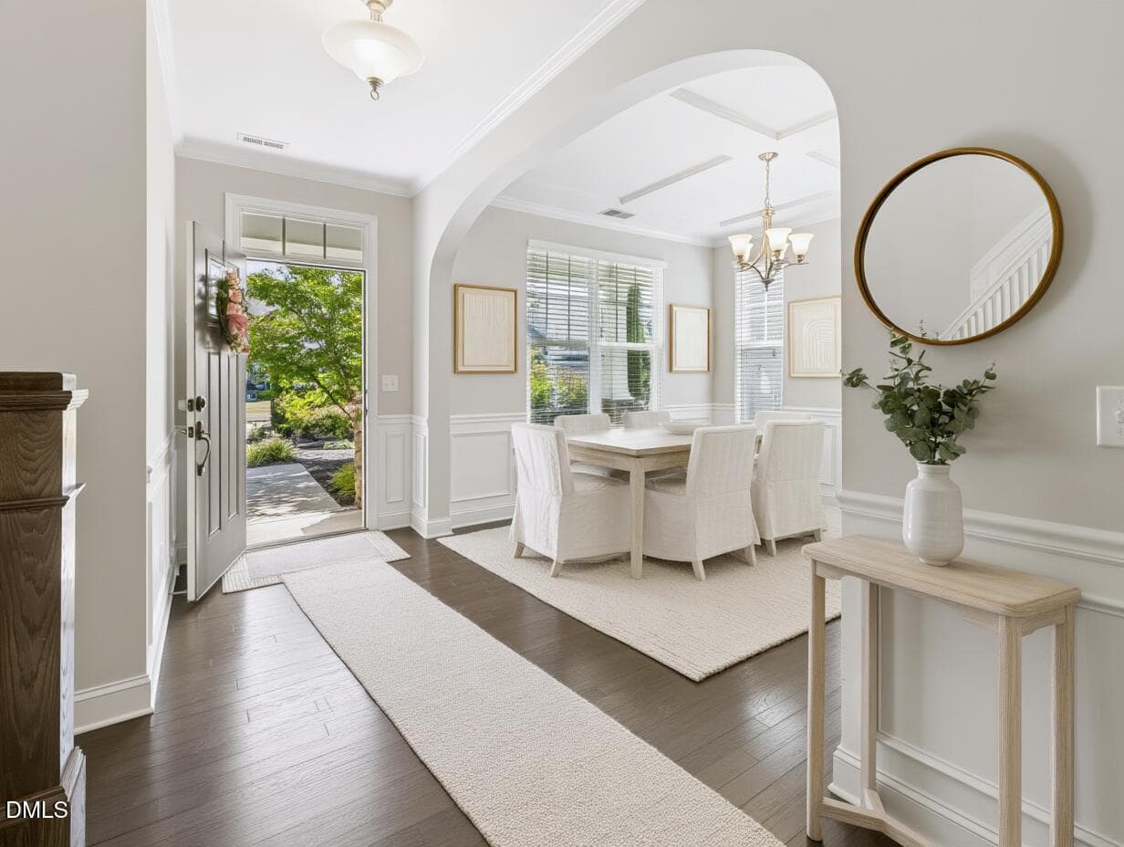 Foyer Virtually staged - 1444 Padstone Drive, Apex, NC 27502