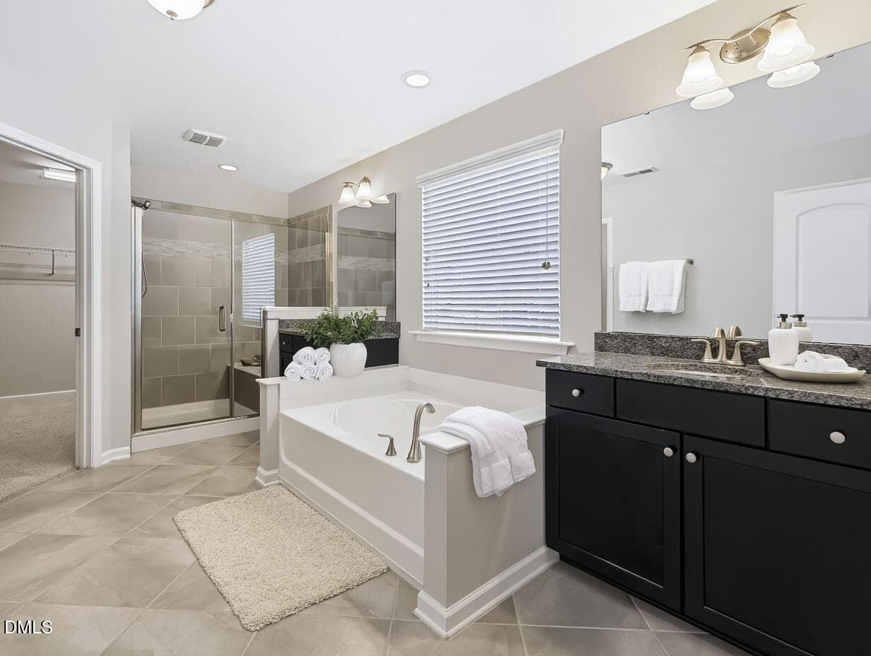 Primary Spa Virtually staged - 1444 Padstone Drive, Apex, NC 27502