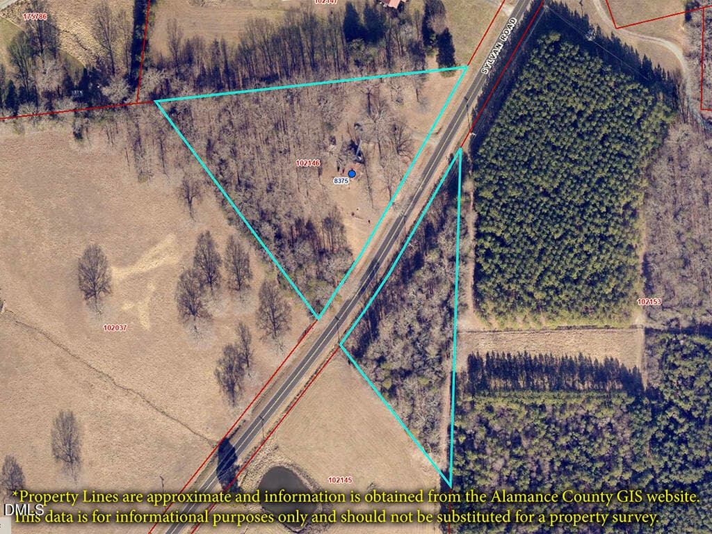 50 8375_SylvanRd PropLines_MLS - 8375 Sylvan Road, Liberty, NC 27298