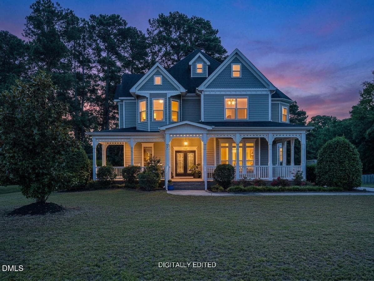 VS pic dusk - 136 Kenneth Lane, Willow Springs, NC 27592, Willow Springs