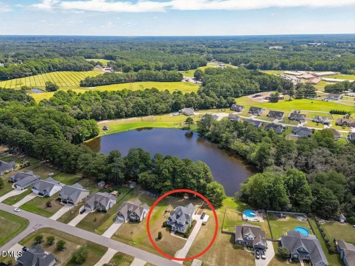 pic aerial circled - 136 Kenneth Lane, Willow Springs, NC 27592, Willow Springs