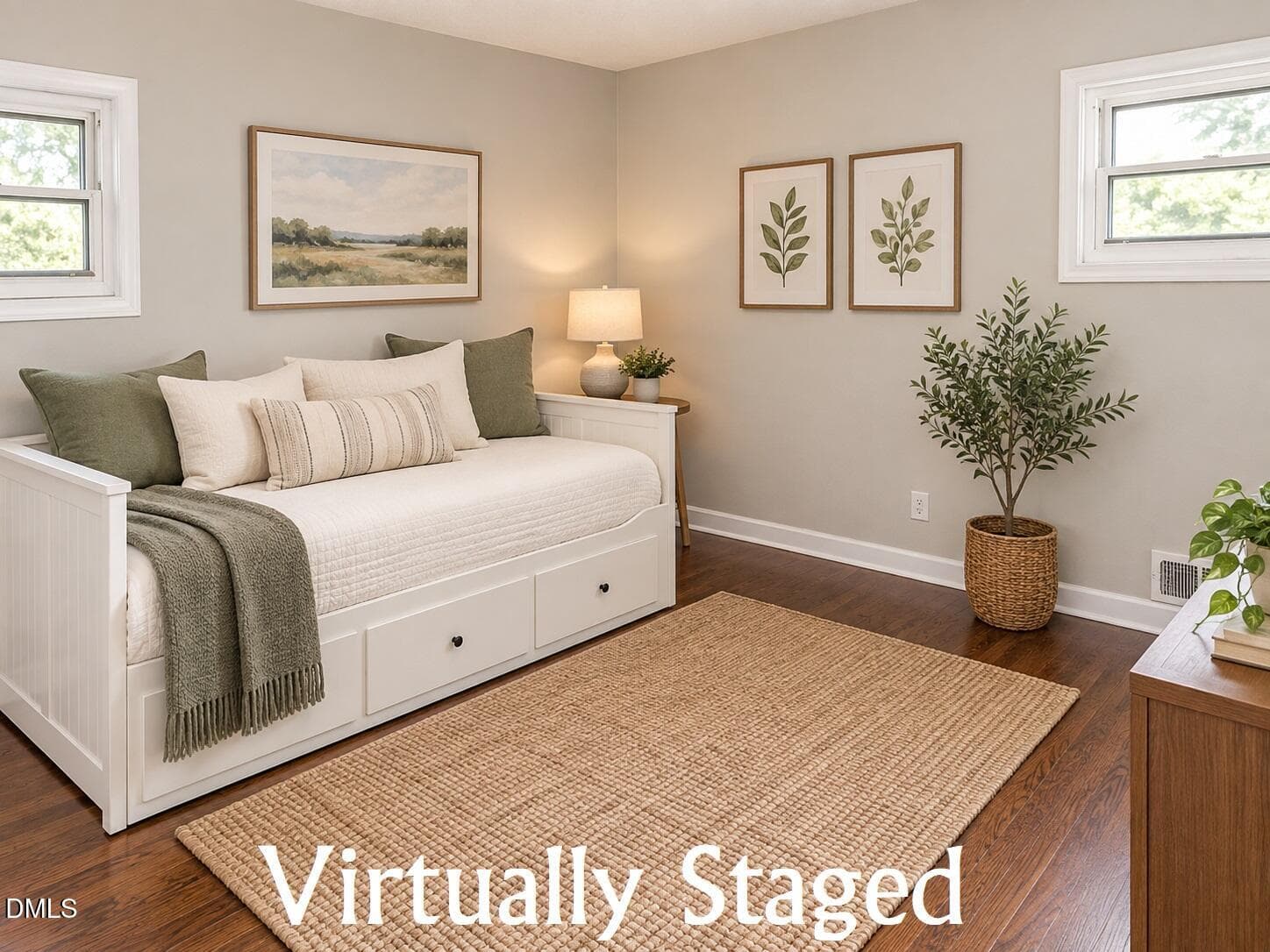 Guest bedroom - virtually staged - 415 N Cheatham Street, Franklinton, NC 27525, Franklinton