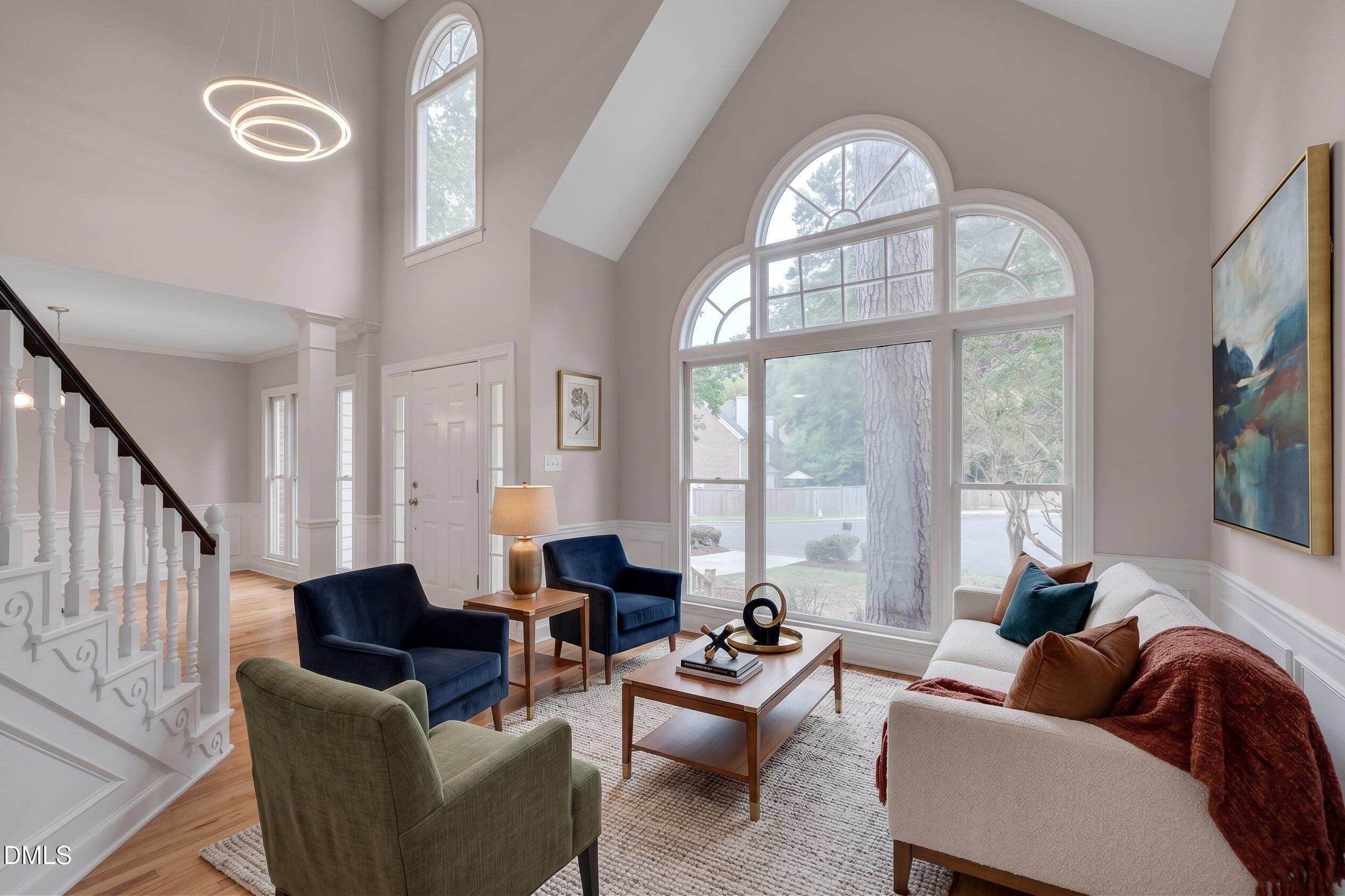 Living Room Virtual Staging - 4003 Peachway Court, Durham, NC 27705, Durham