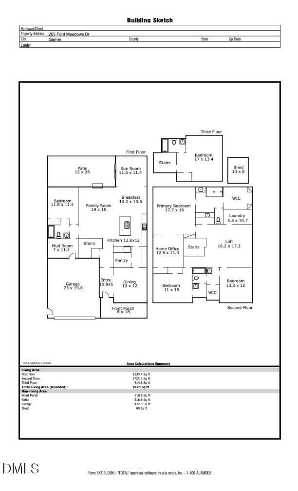 205 Ford Meadows Drive Floor Plan - 205 Ford Meadows Drive, Garner, NC 27529, Garner