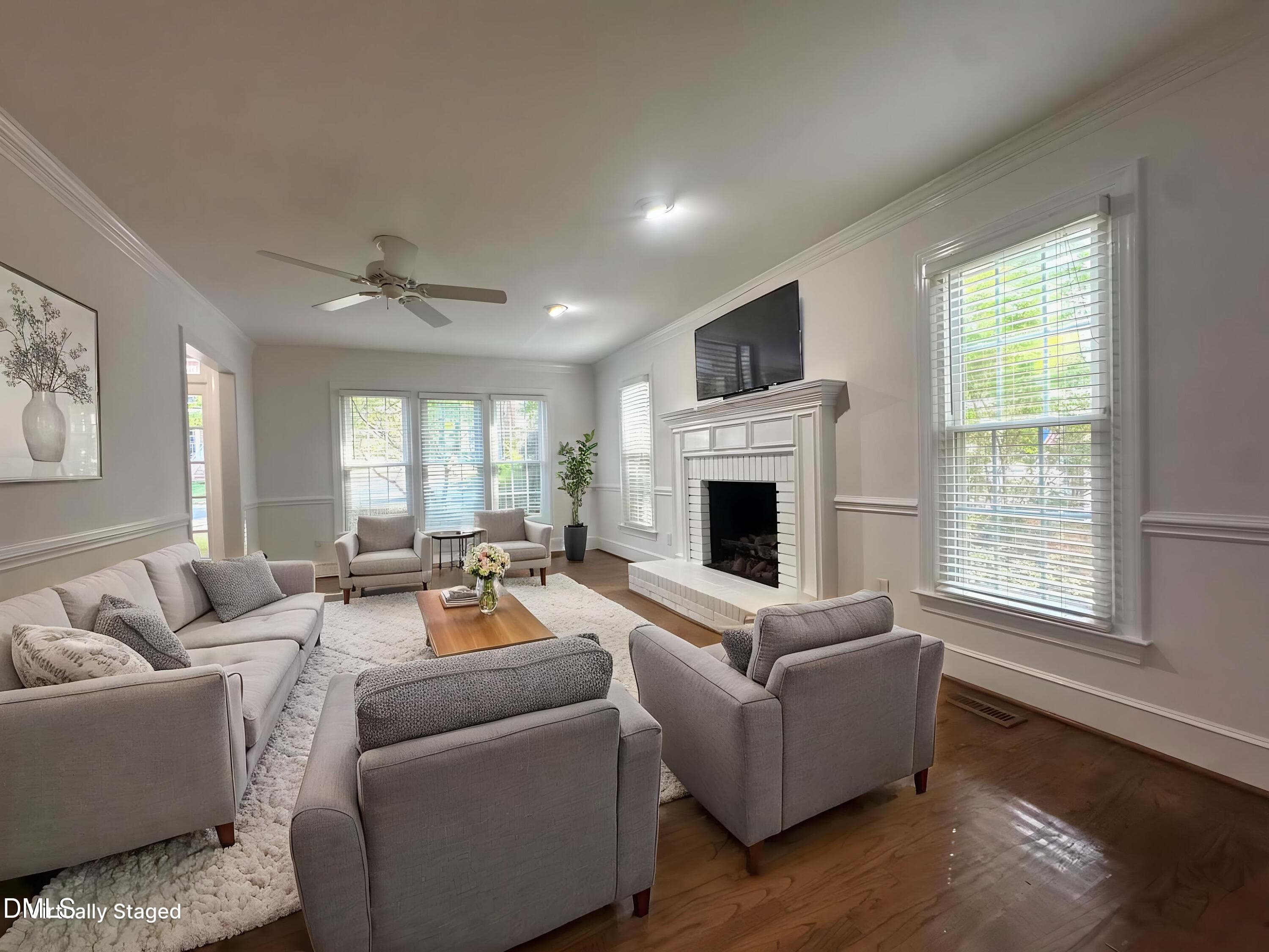 Virtually staged living room - 2269 Brisbayne Circle, Raleigh, NC 27615, Raleigh