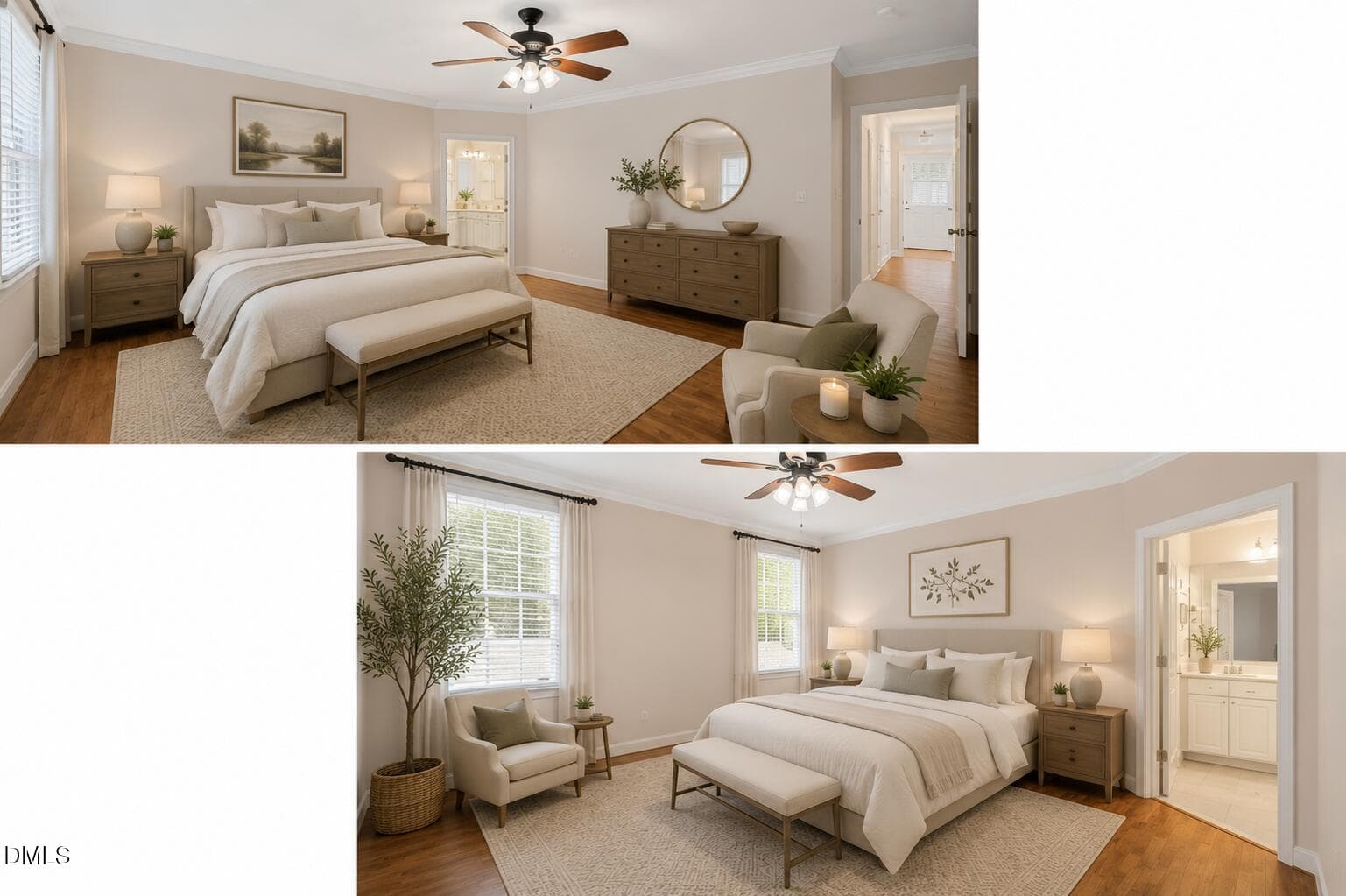 Primary Bedroom (Virtually Enhanced) - 613 Cresstar Drive, Rolesville, NC 27571