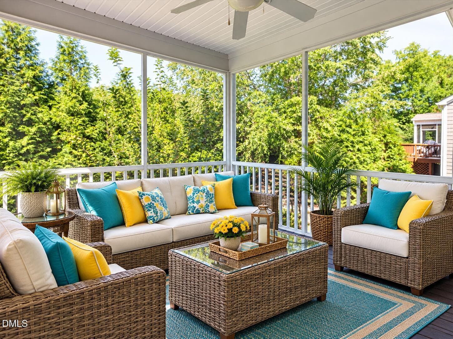 screened porch virtually staged - 1444 Padstone Drive, Apex, NC 27502, Apex