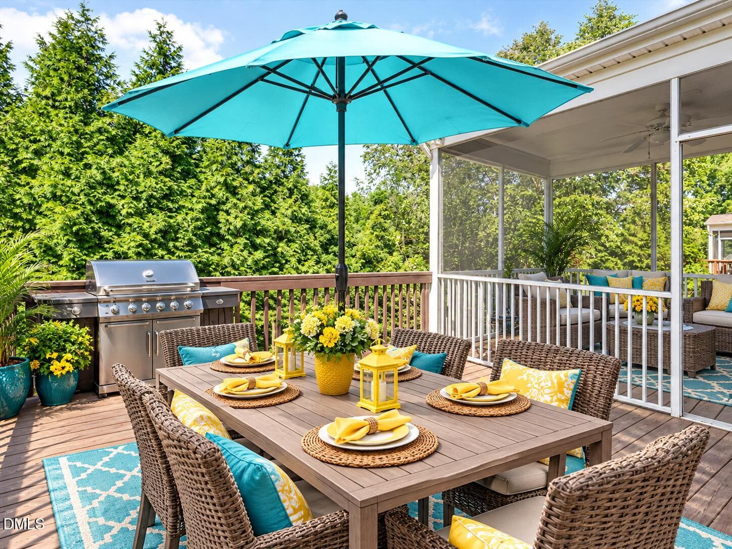 Deck virtually staged - 1444 Padstone Drive, Apex, NC 27502