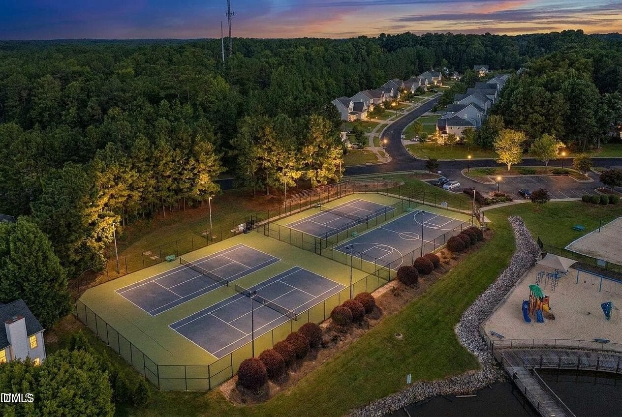tennis-virtual twilight - 107 Stoney Drive, Durham, NC 27703, Durham